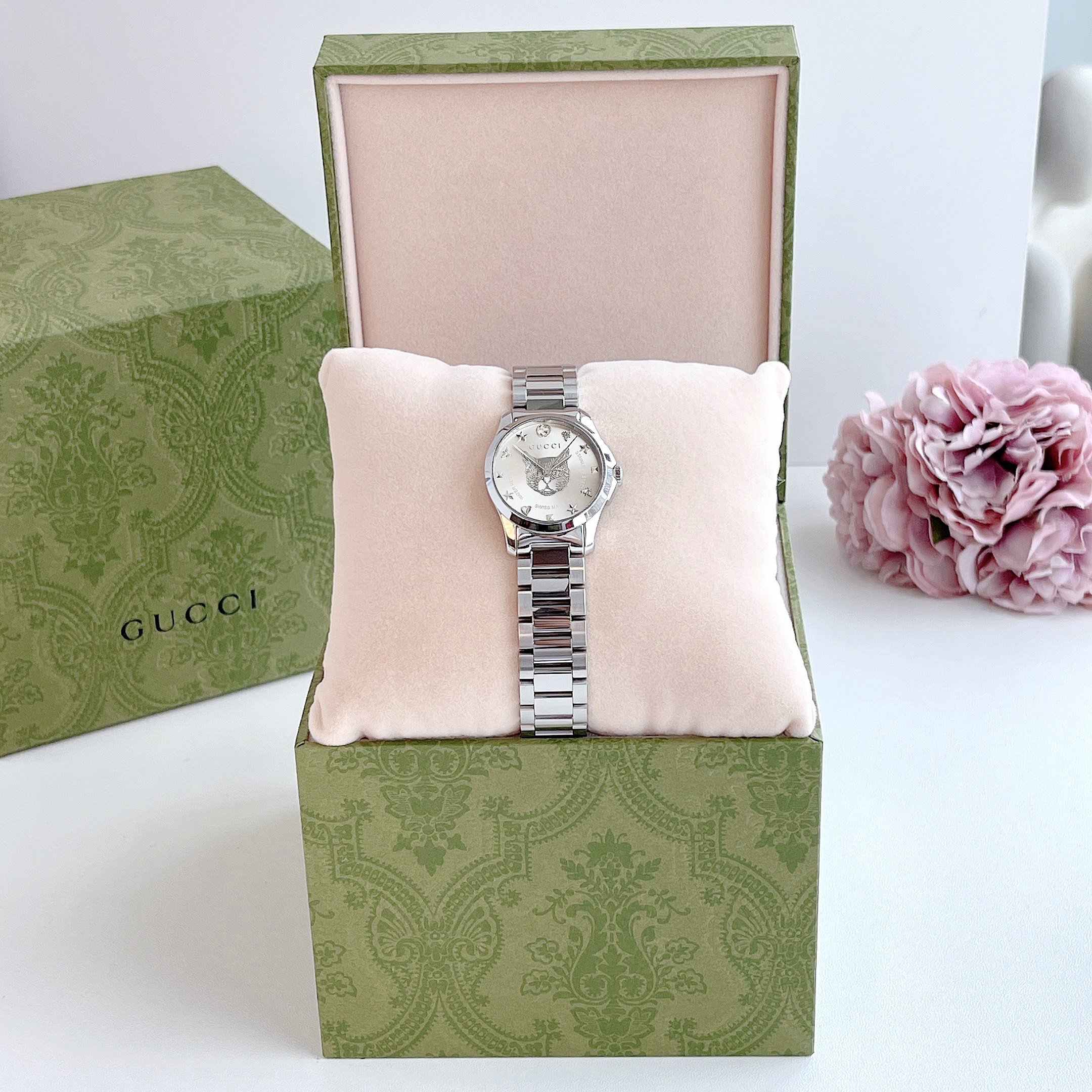 Ảnh 6 của (ĐỒNG HỒ NỮ) Gucci G-Timeless Silver Dial Ladies Watch YA126595 27mm