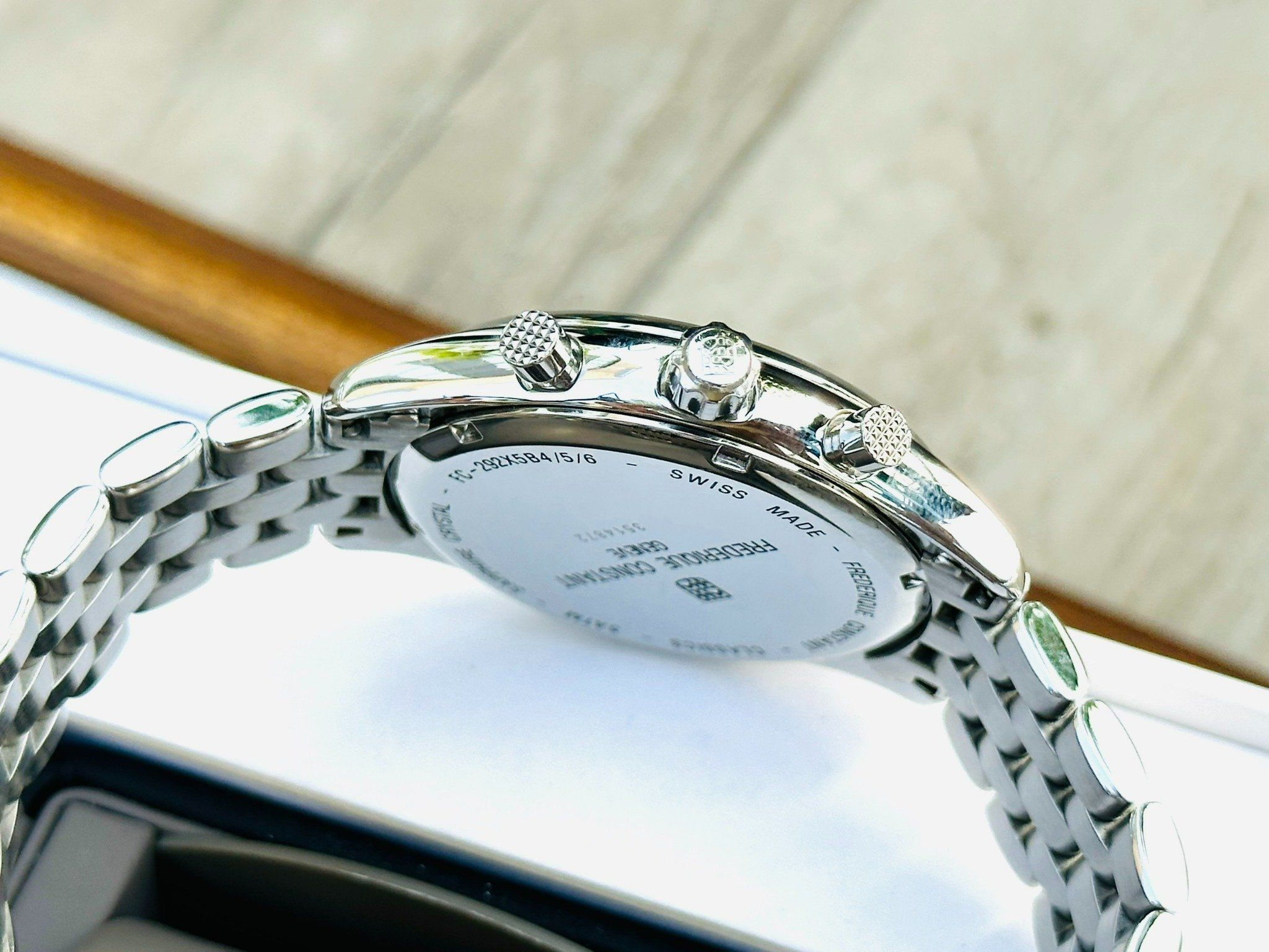 Ảnh 7 của (ĐỒNG HỒ NAM) (New) Frederique Constant Quartz FC-292MG5B6B Chronograph Silver ( 292MG5B6B ) ( FC292MG5B6B )