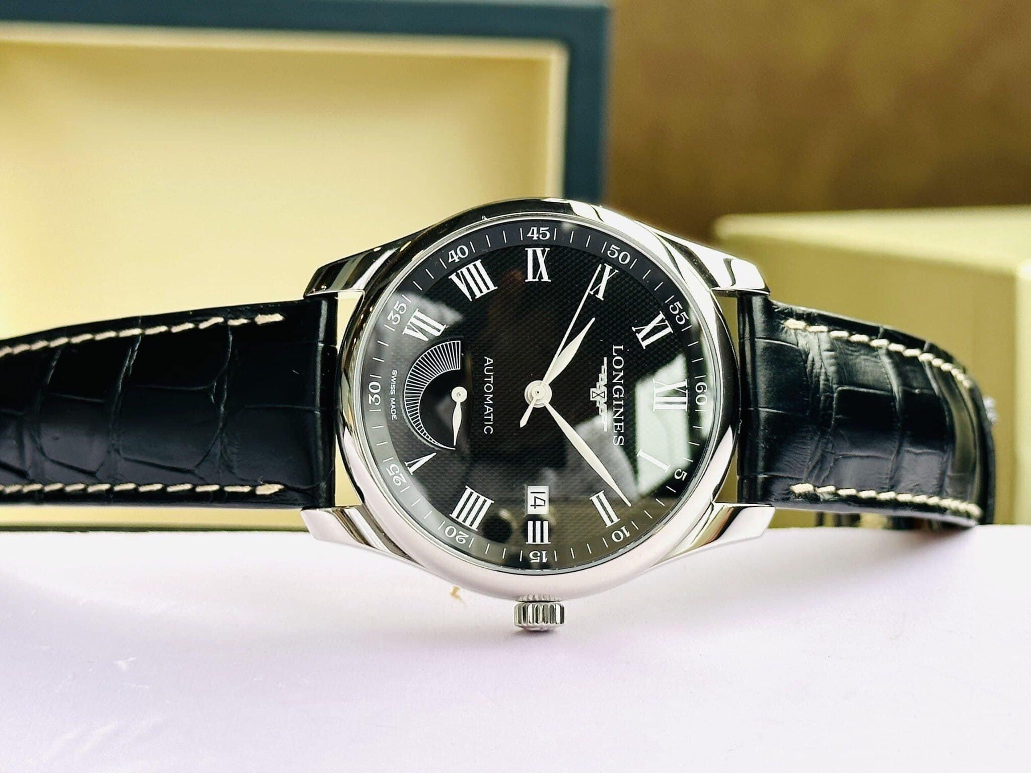 Ảnh 4 của (ĐỒNG HỒ NAM) (NEW) Longies Automatic L2.908.4.51.7 Master Collection ( L29084517 ) 40mm