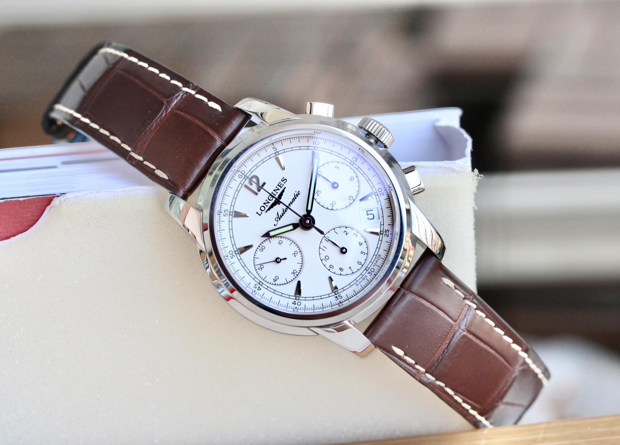 (ĐỒNG HỒ NAM) (New)  Longines Saint Imier Auto L2.753.4.72.0 Watch 39mm (  L27534720 )
