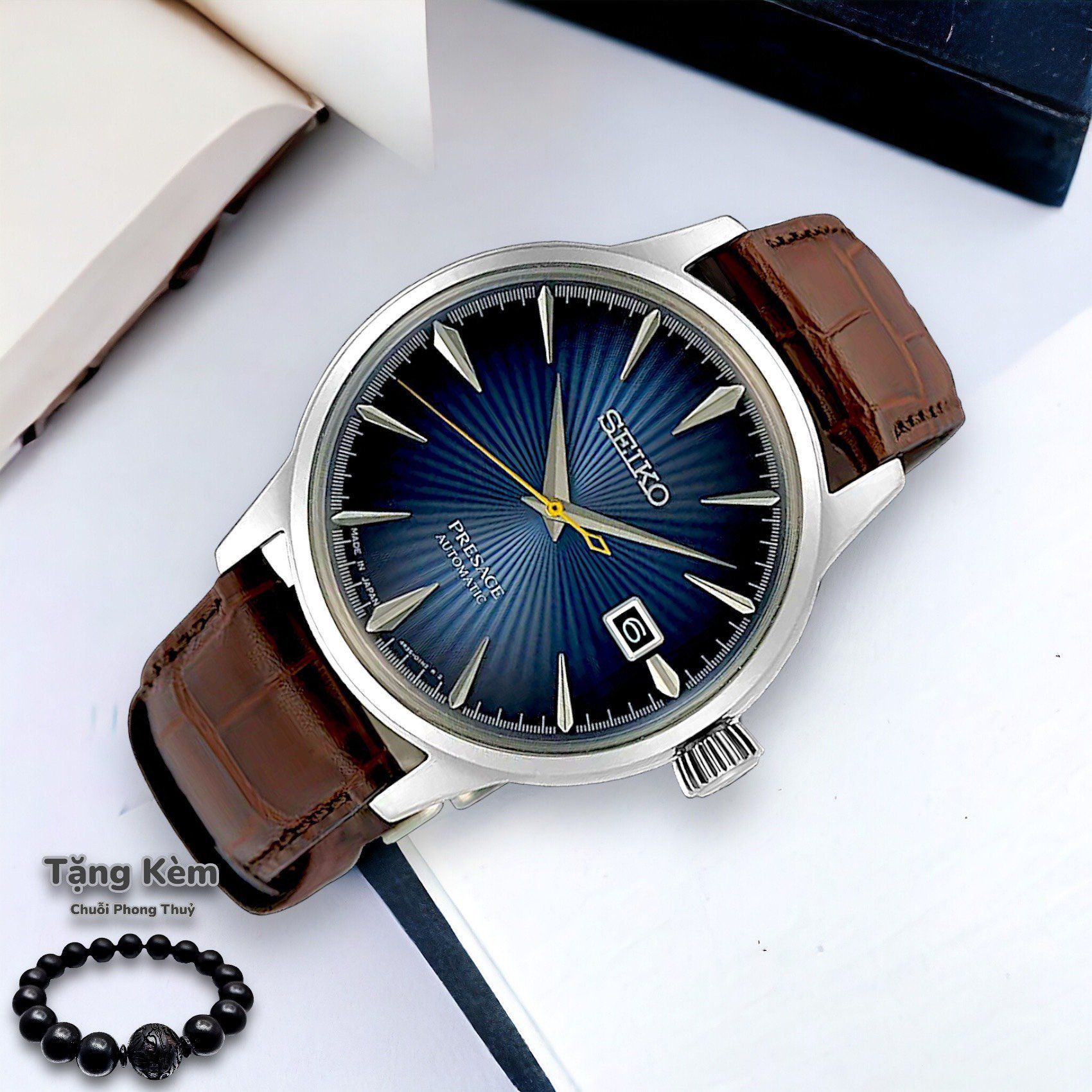 Ảnh 3 của (ĐỒNG HỒ NAM) Seiko Automatic SRPK15J1 Presagge Cocktail Blue 41mm
