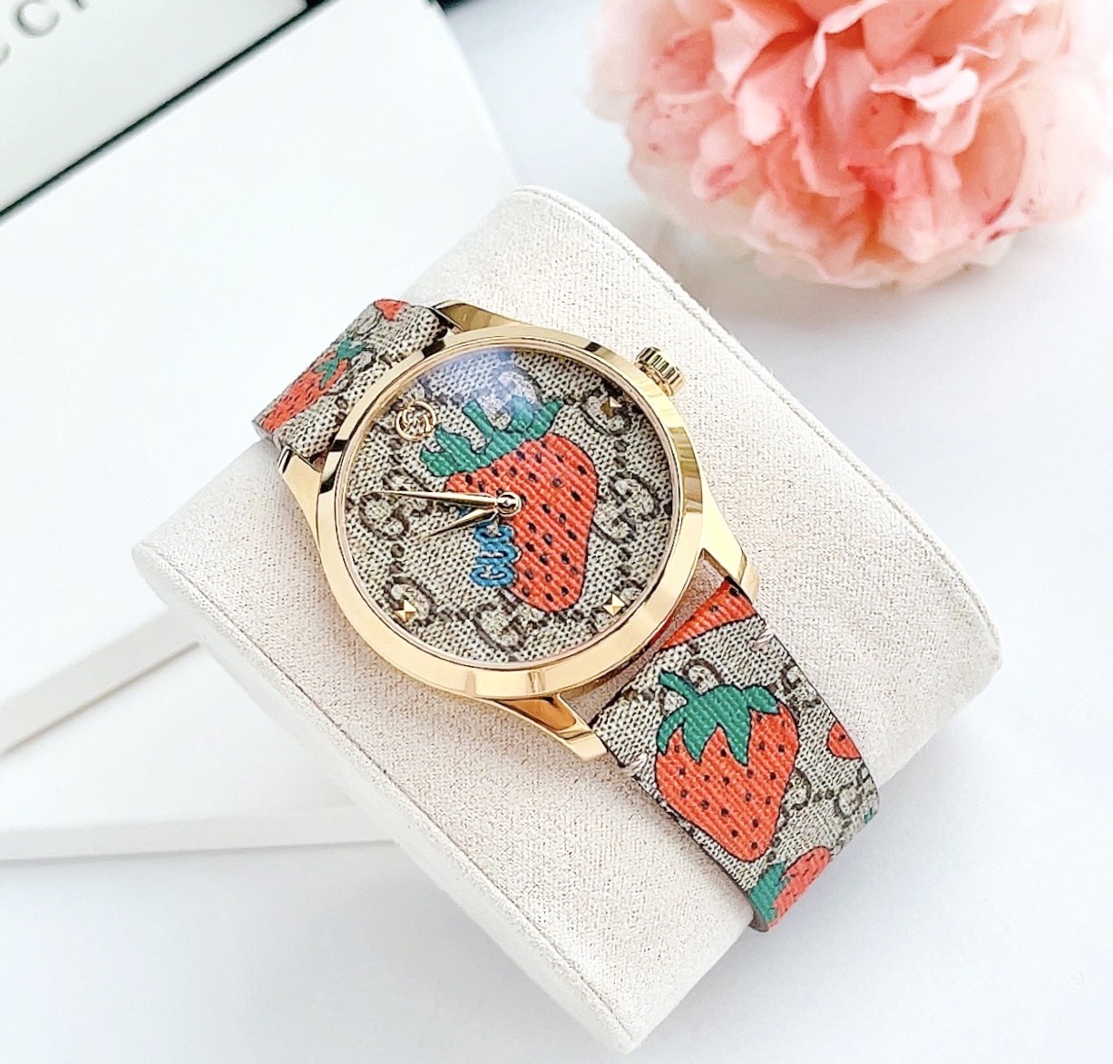 Ảnh 3 của (ĐỒNG HỒ NỮ) Gucci G-Timeless Strawberry Watch YA1264133 38mm