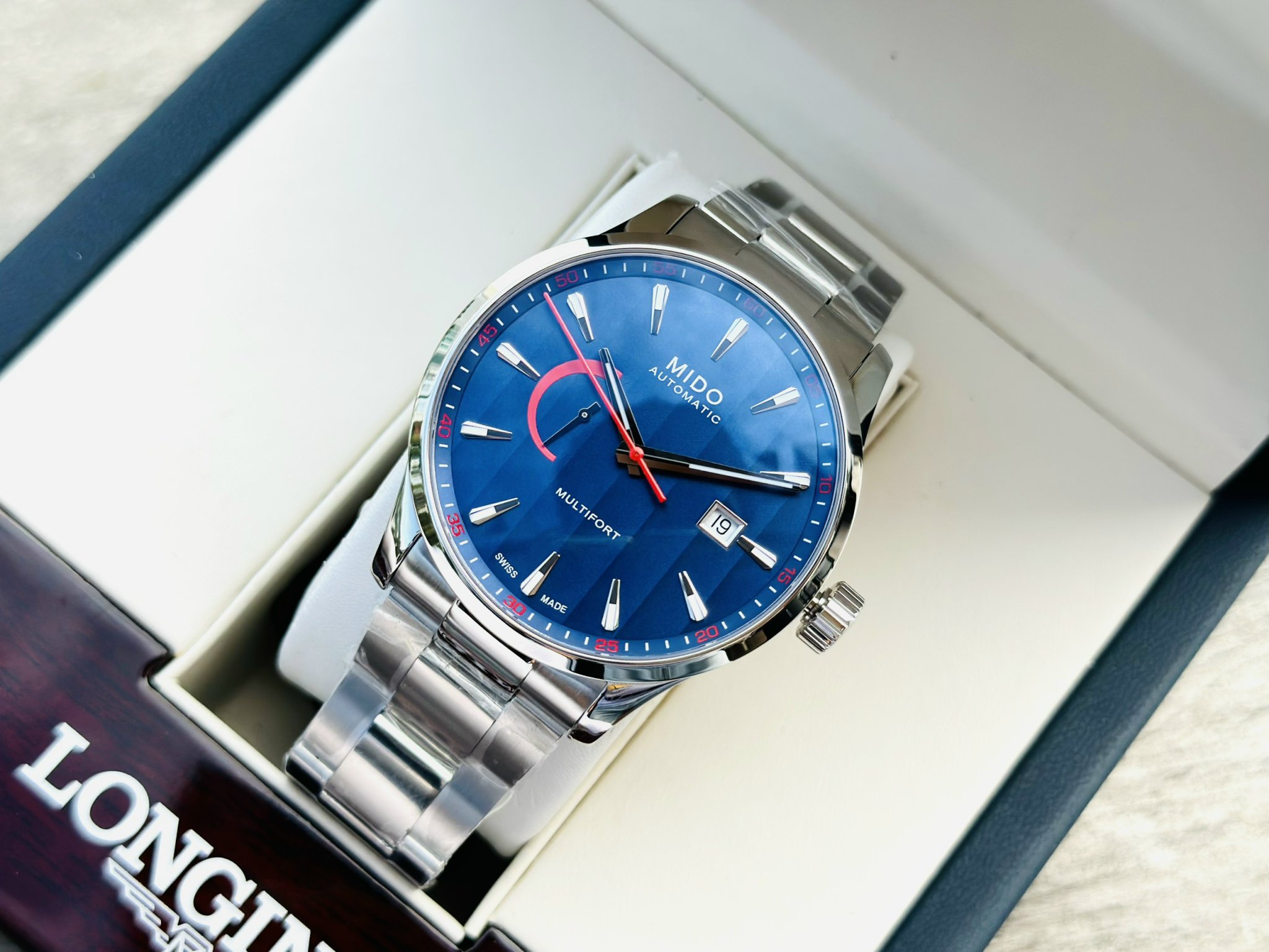 Ảnh 2 của (ĐỒNG HỒ NAM) Mido Automatic M038.424.11.041.00 M0384241104100 Multifort Power Reserve Blue 42mm