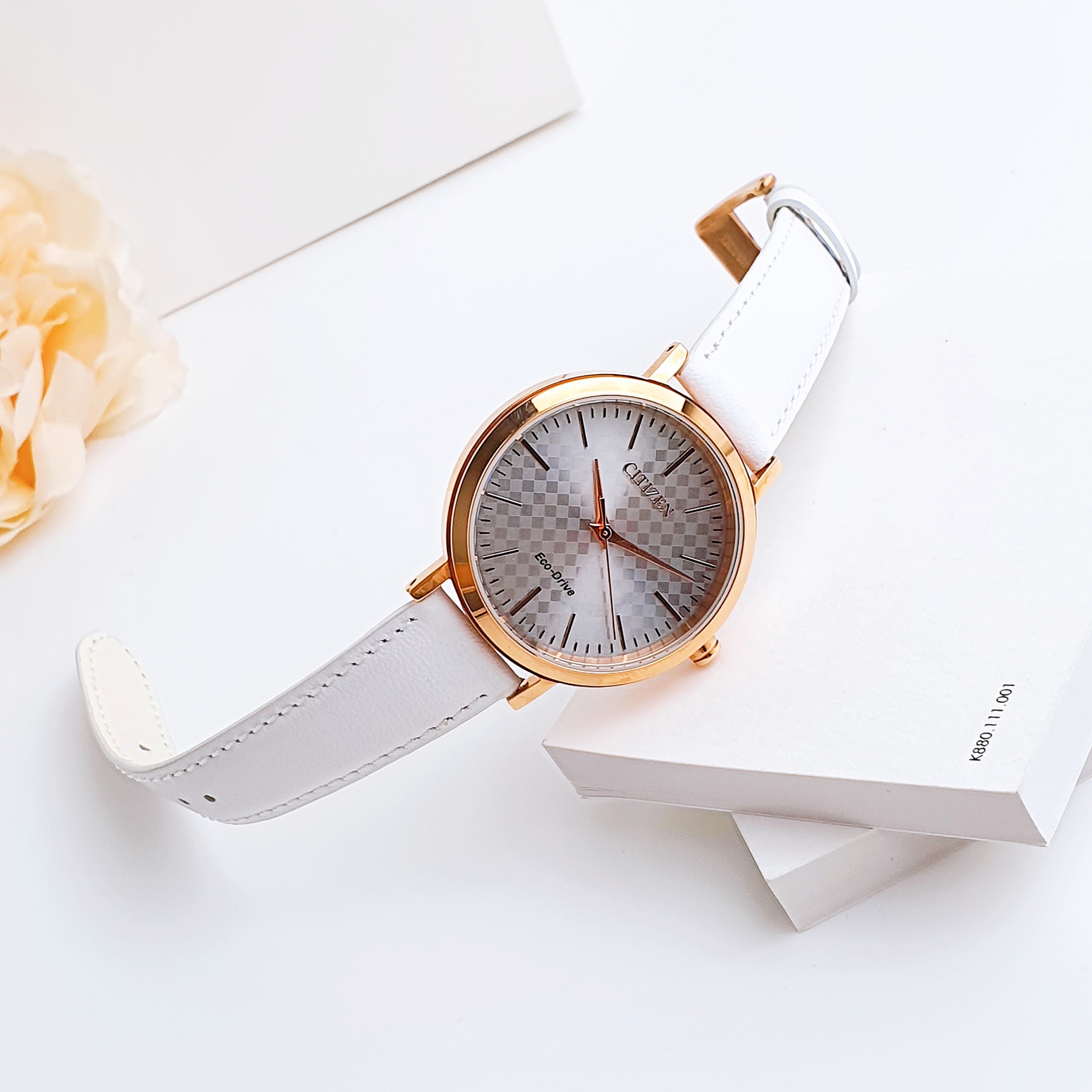 Ảnh 8 của (ĐỒNG HỒ NỮ) Citizen LTR Drive Watch EM0763-07A (Mix kèm dây da trắng) 36mm