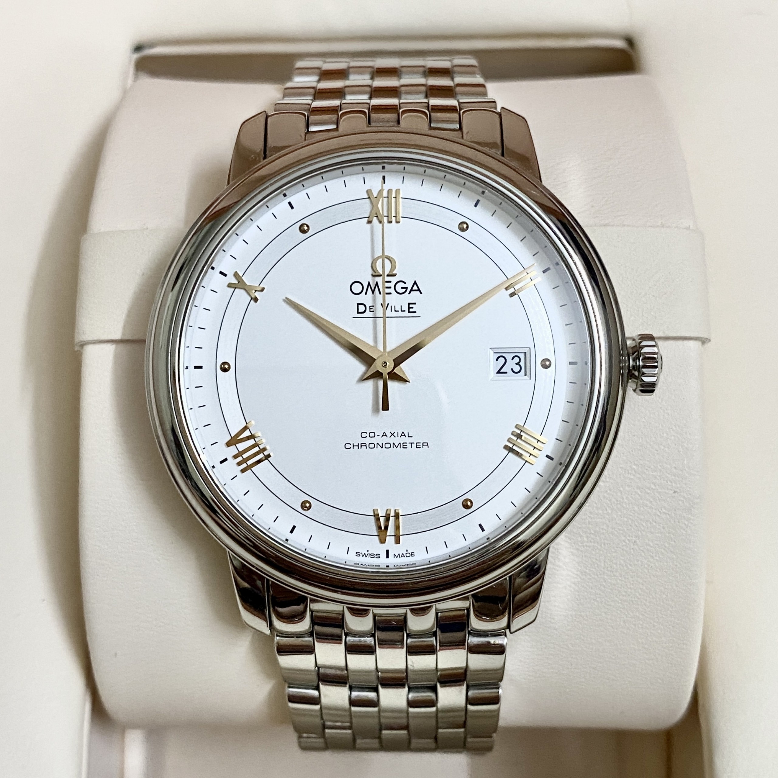(HÀNG LƯỚT) Đồng hồ nam OMEGA DE-VILLE 424.10.40.20.02.002 PRESTIGE CO‑AXIAL 39.5 MM