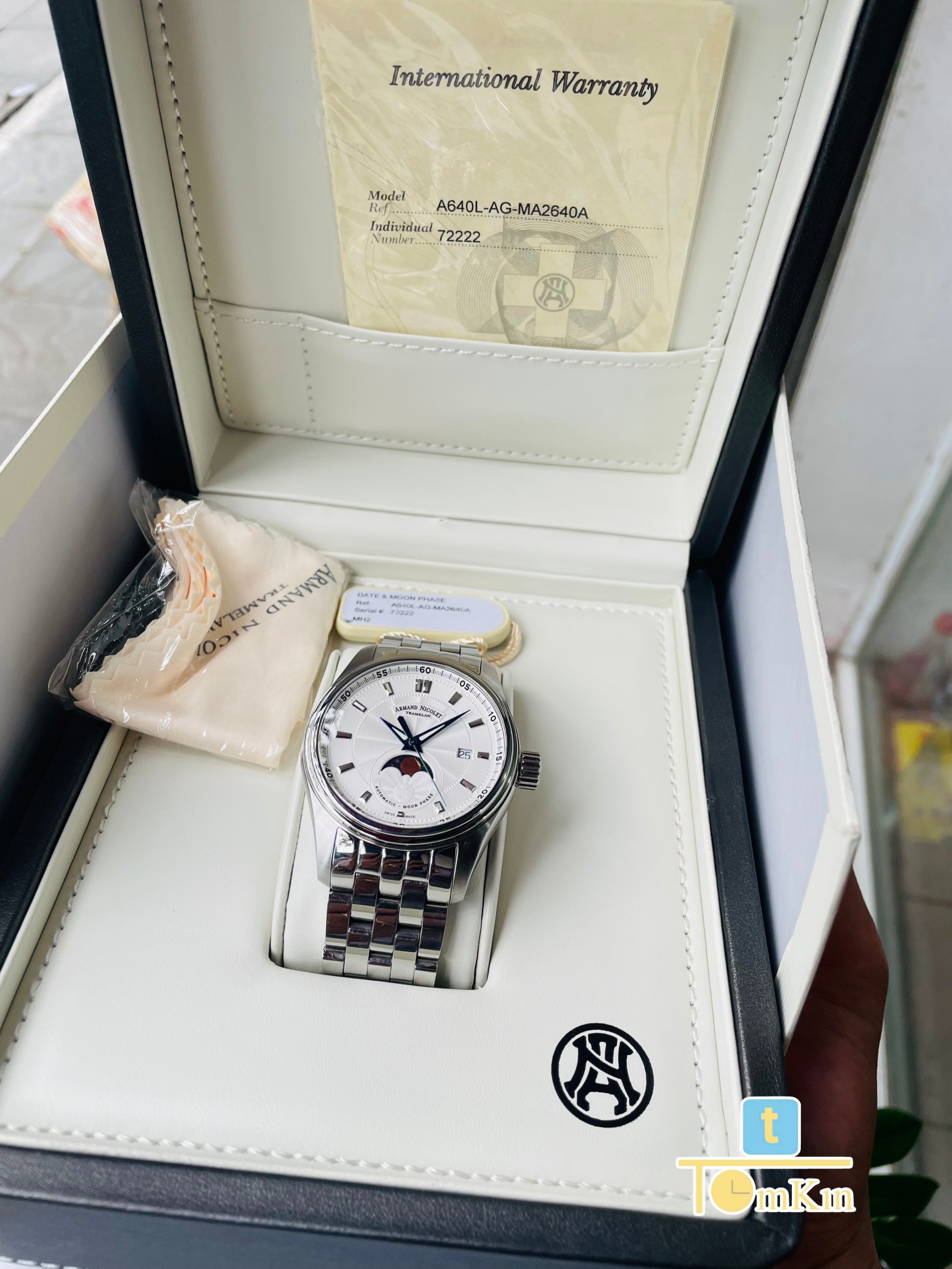 (HÀNG LƯỚT) (ĐỒNG HỒ NAM) Armand Nicolet MH2 Automatic Silver Dial Men Watch A640L-AG-MA2640A 42MM