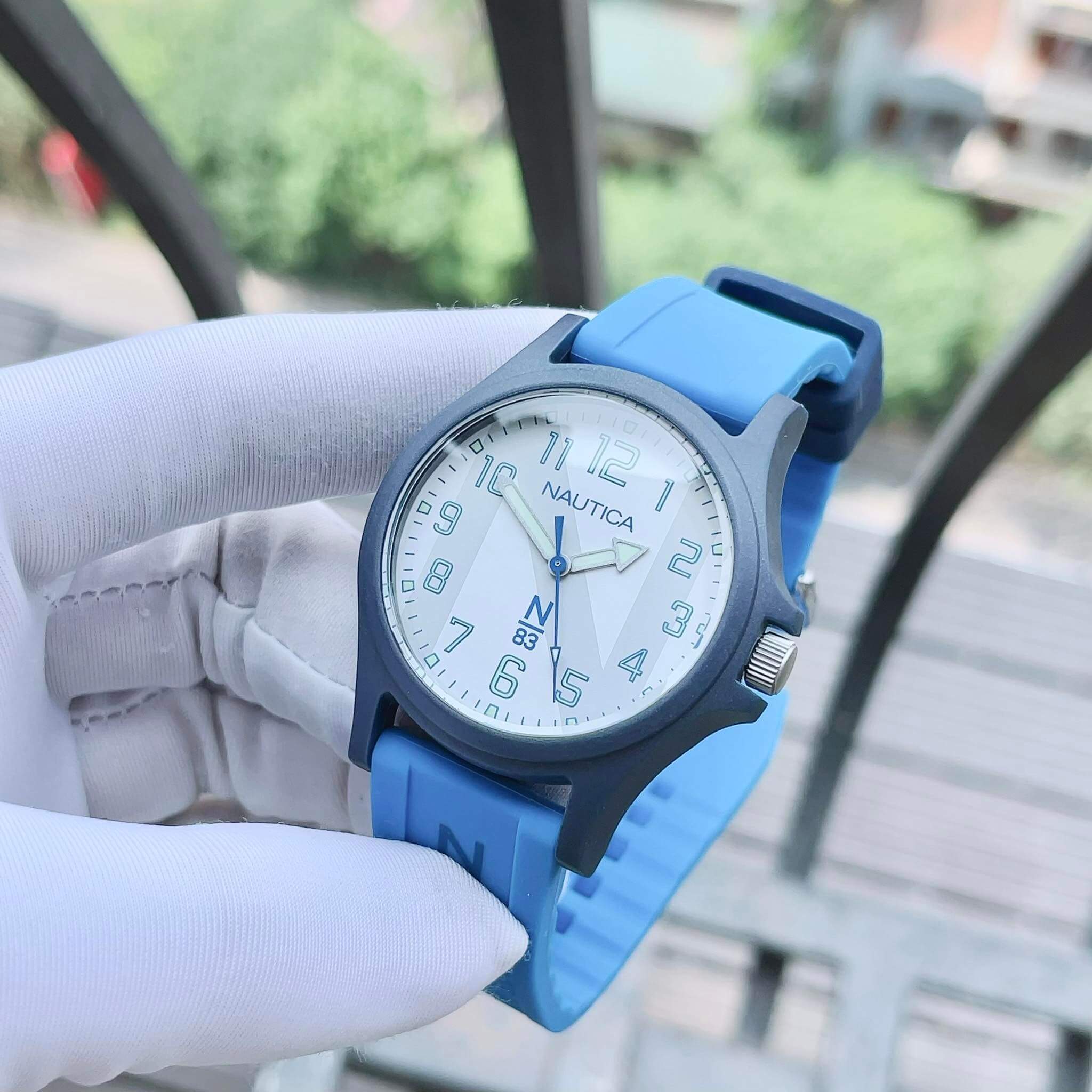 Ảnh 5 của (ĐỒNG HỒ NAM) Nautica Men's Quartz Silicone Strap, Blue, 20 Casual Watch ( NAPJSLE25 )