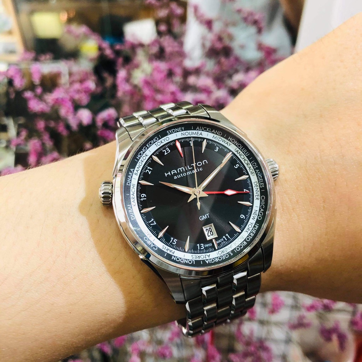 [Deal Lướt] HAMILTON Jazzmaster GMT H32695131 42mm