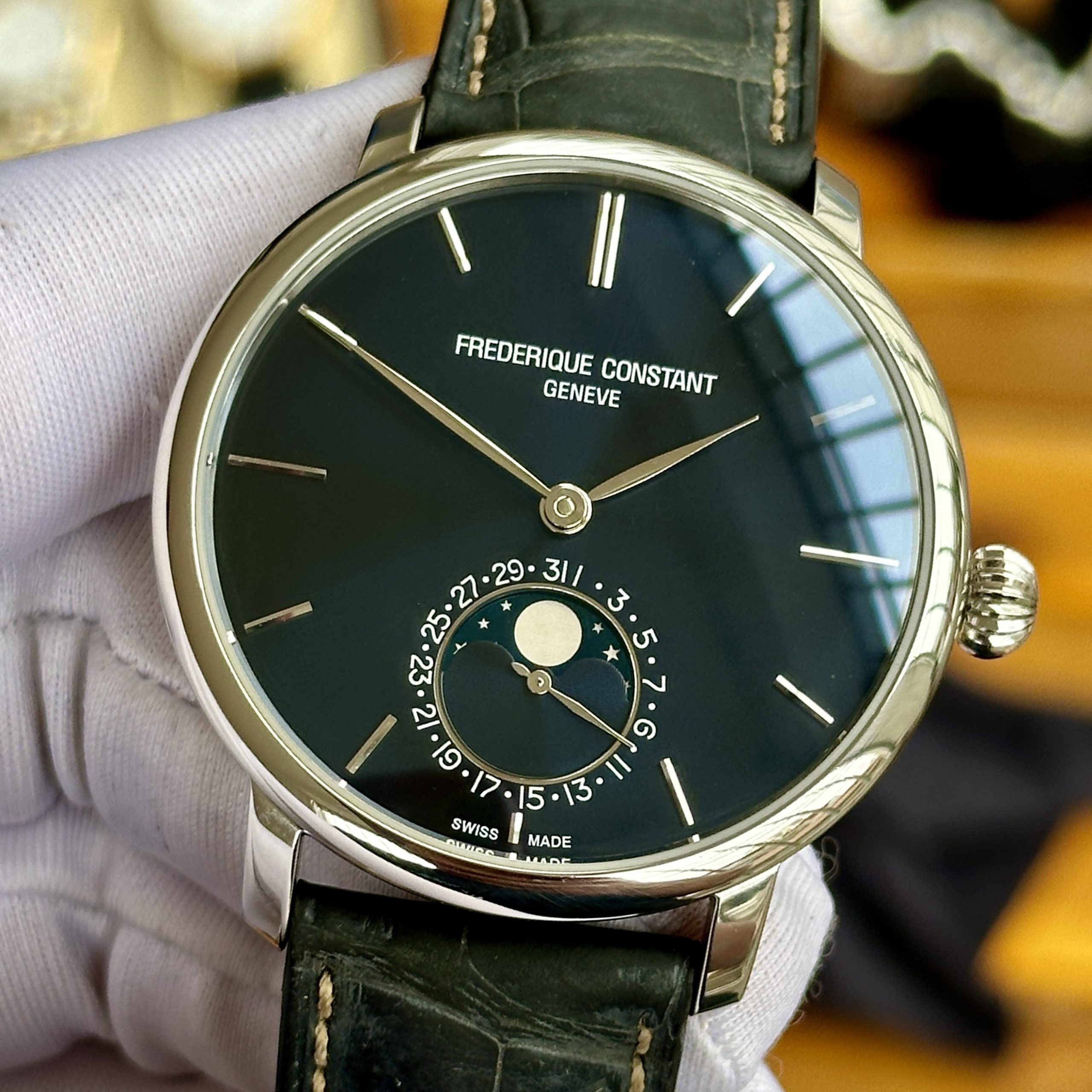 Ảnh 5 của (Deal Lướt) (ĐỒNG HỒ NAM) Frederique Constant Manufacture Slimline Moonphase FC-705N4S6 (FC-705N4S6 used) FC705N4S6