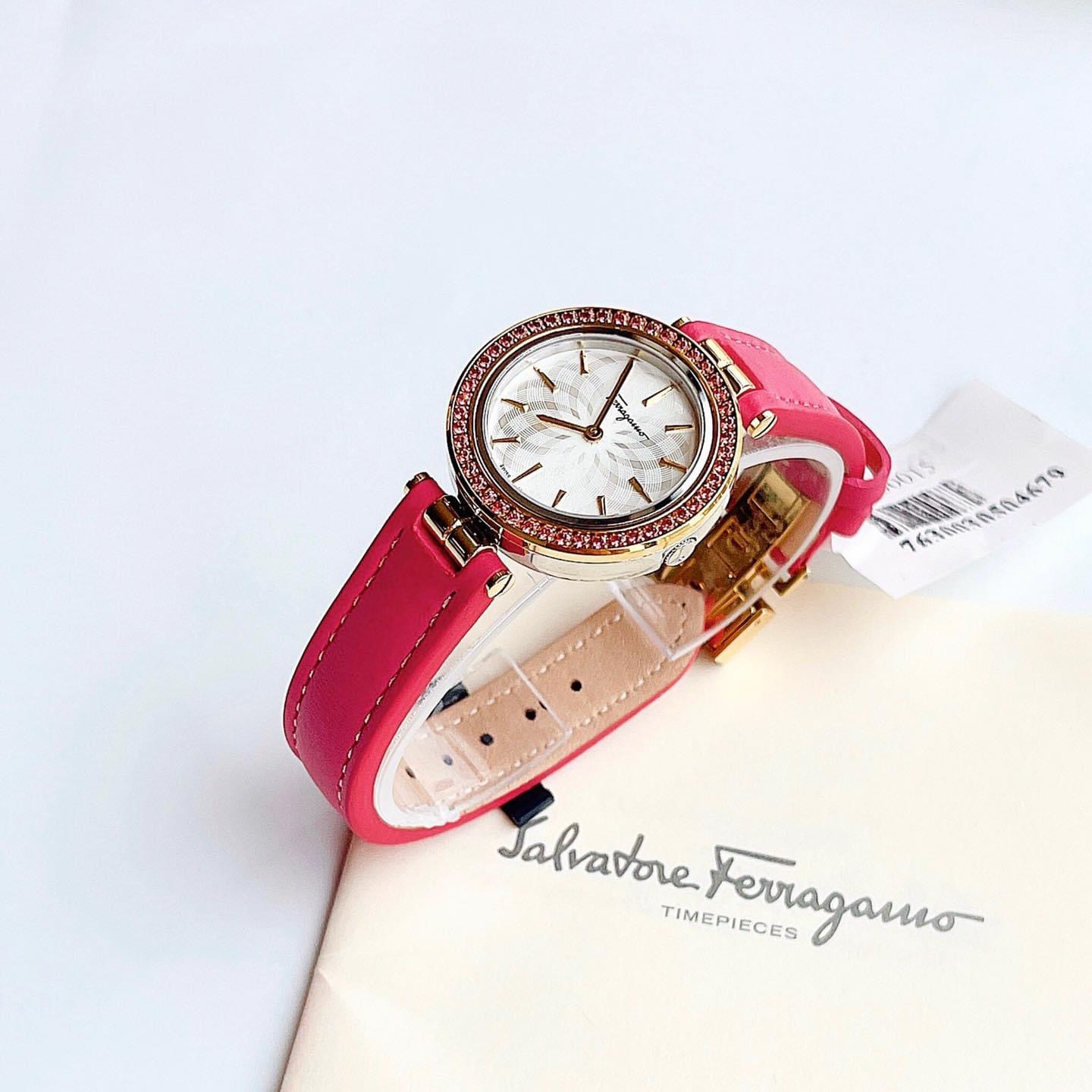 Ảnh 5 của (ĐỒNG HỒ NỮ) SALVATORE FERRAGAMO FIB030015 Intreccio Analog Display Quartz Pink Watch, 31mm