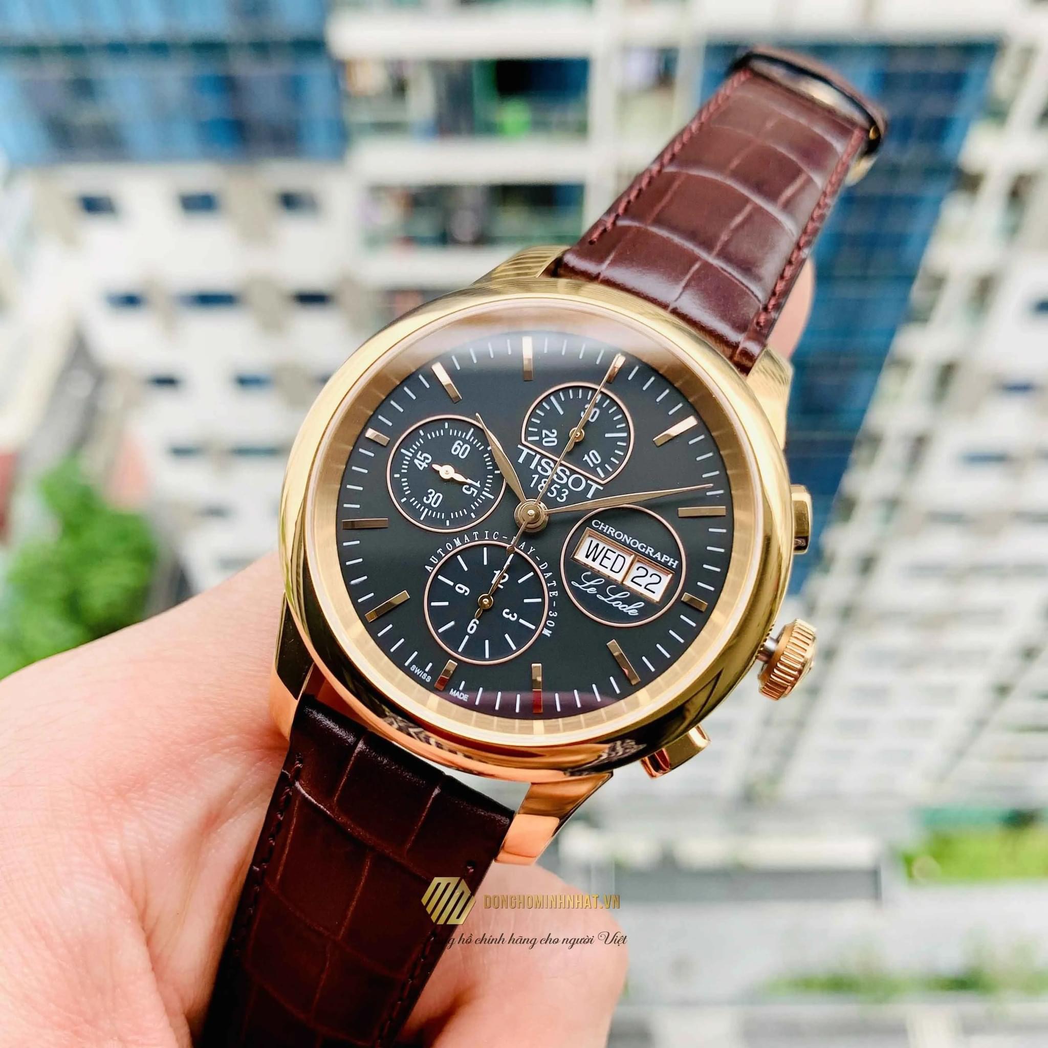 (ĐỒNG HỒ NAM) (New) TISSOT LE LOCLE AUTOMATIC CHRONOGRAPH VALJOUX T41.5.317.51 T41531751 42.3mm