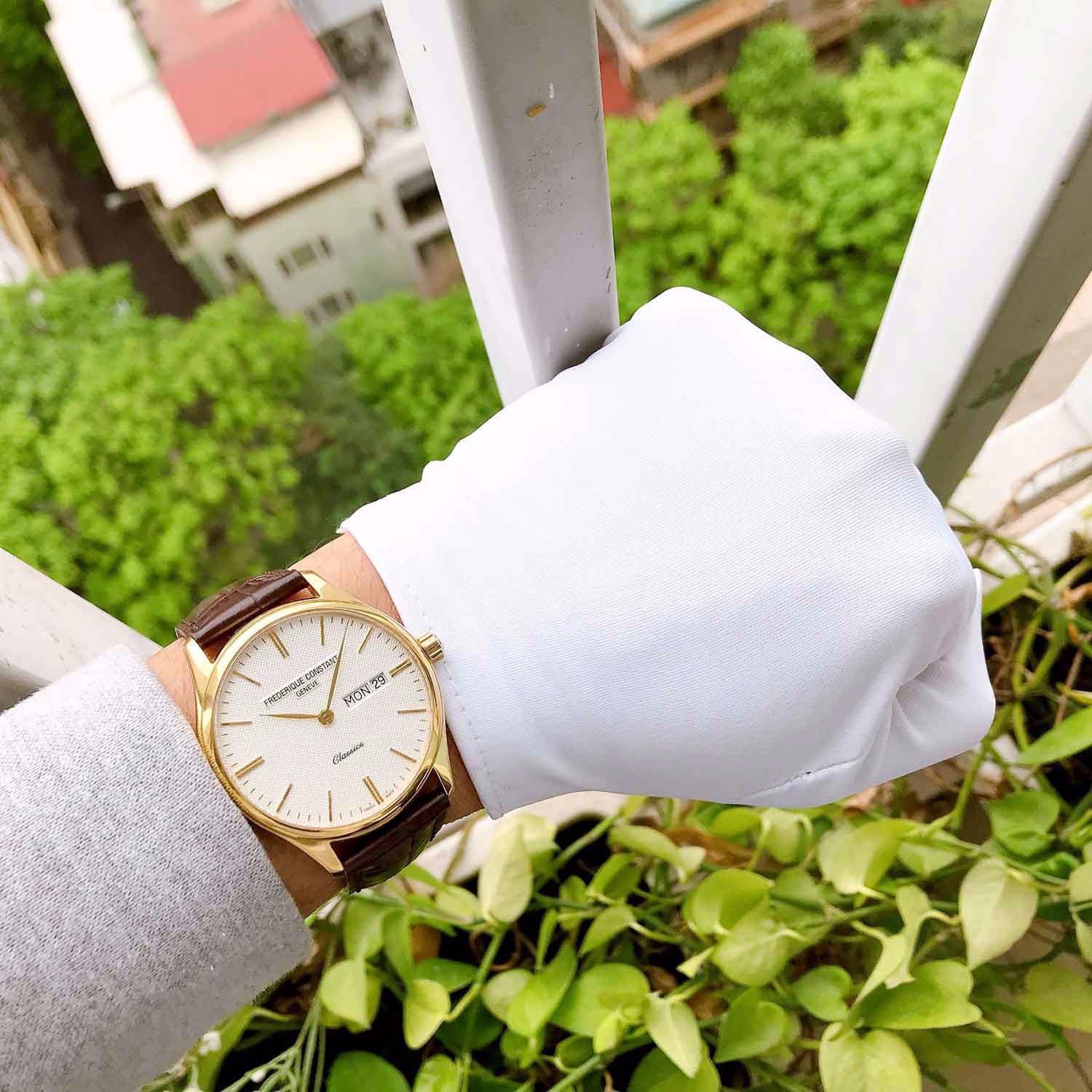 Ảnh 2 của (ĐỒNG HỒ NAM) (New) Frederique Constant Classic Daydate Quartz FC-225ST5B5 ( FC225ST5B5 ) ( 225ST5B5 ) 40mm