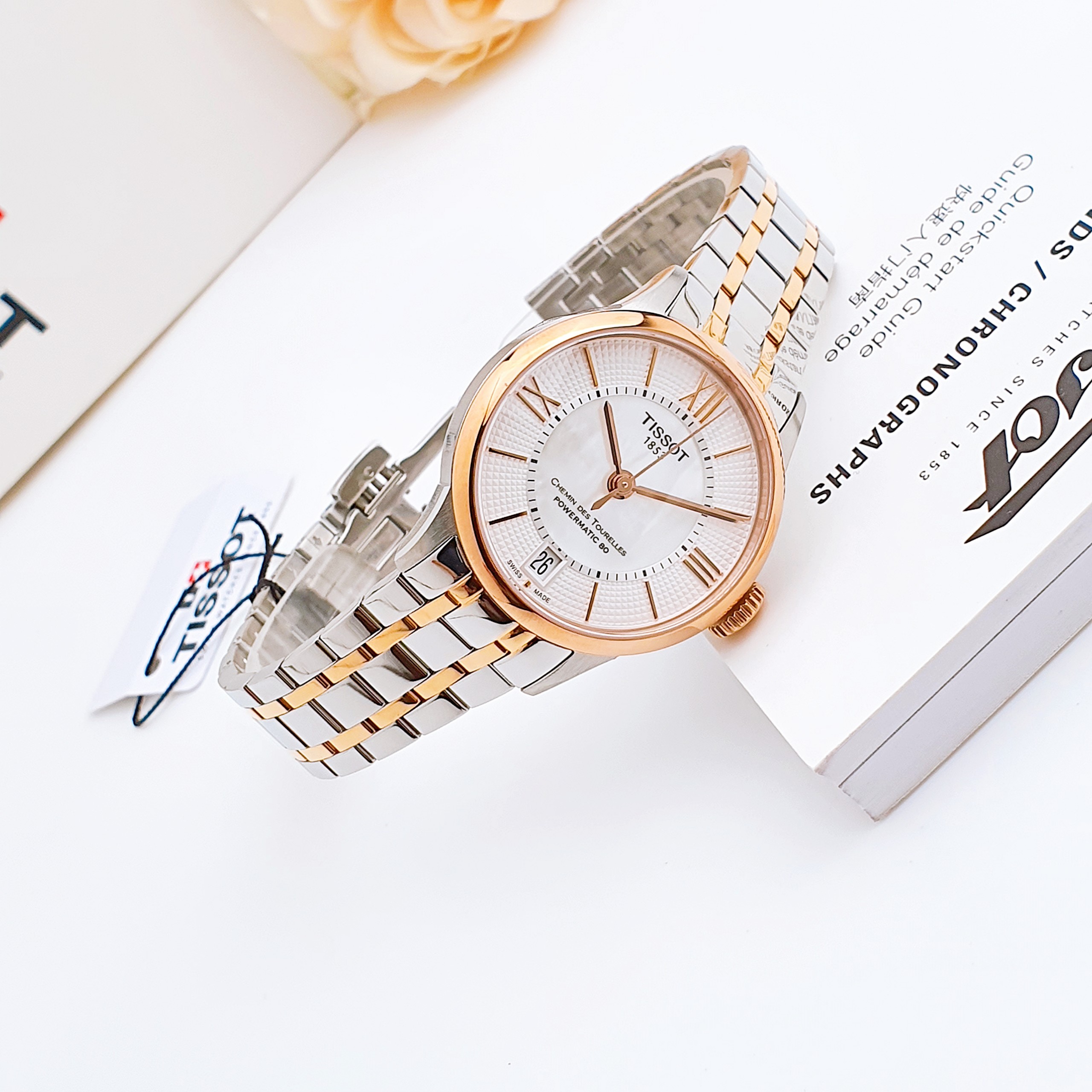Ảnh 3 của (ĐỒNG HỒ NỮ) Tissot Chemin des Tourelles Automatic Mother of Pearl T099.207.22.118.02  ( T0992072211802  )32mm