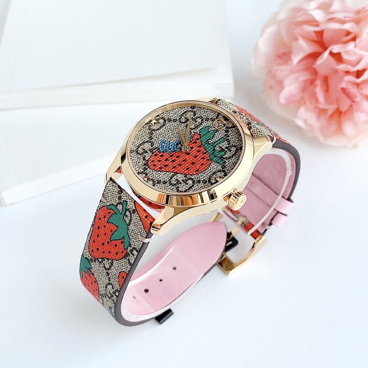 Ảnh 5 của (ĐỒNG HỒ NỮ) Gucci G-Timeless Strawberry Watch YA1264133 38mm