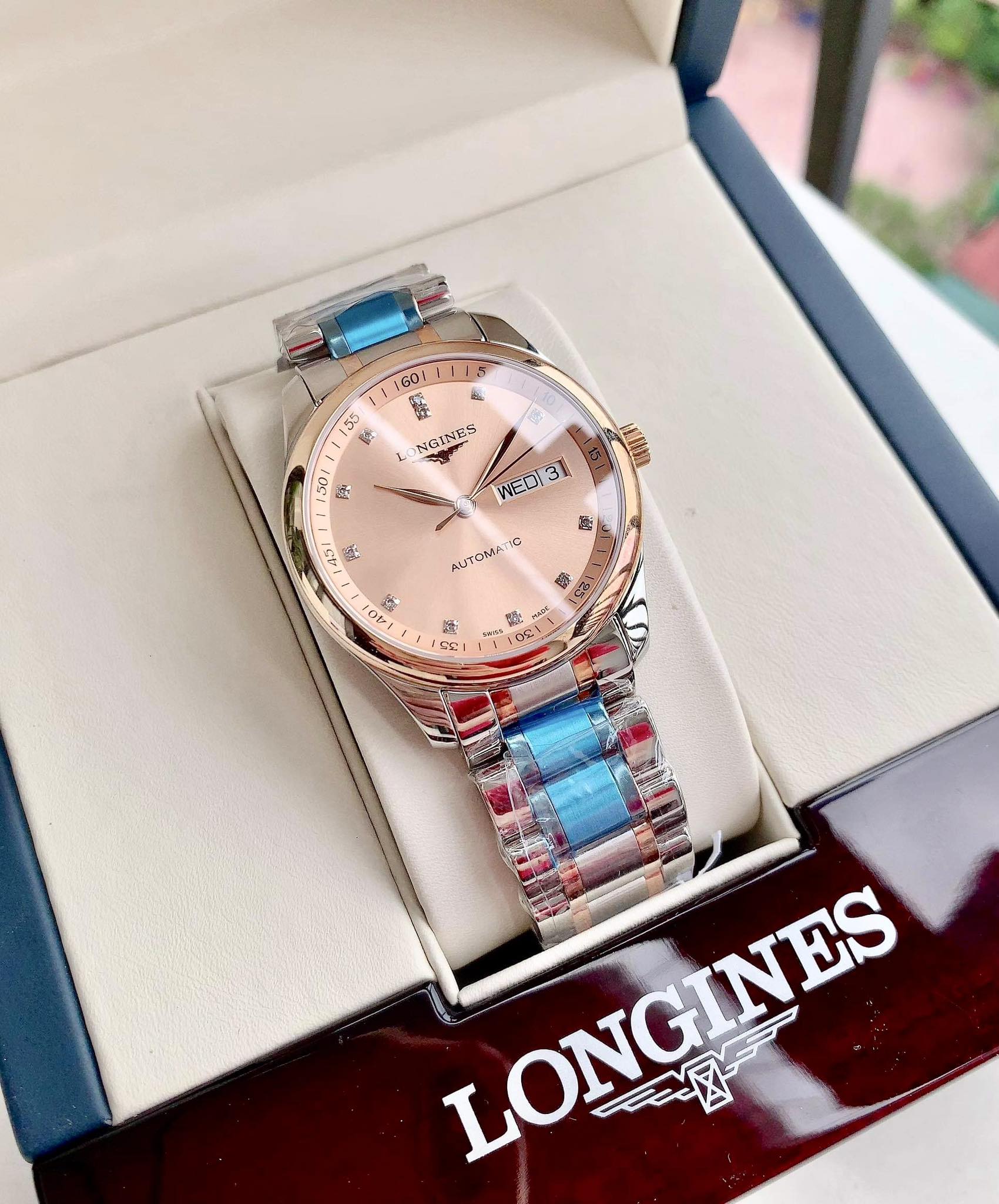 (ĐỒNG HỒ NAM) (New) Longines Master Collection Day Date Diamond L2.755.5.99.7 ( L27555997) 38.5mm