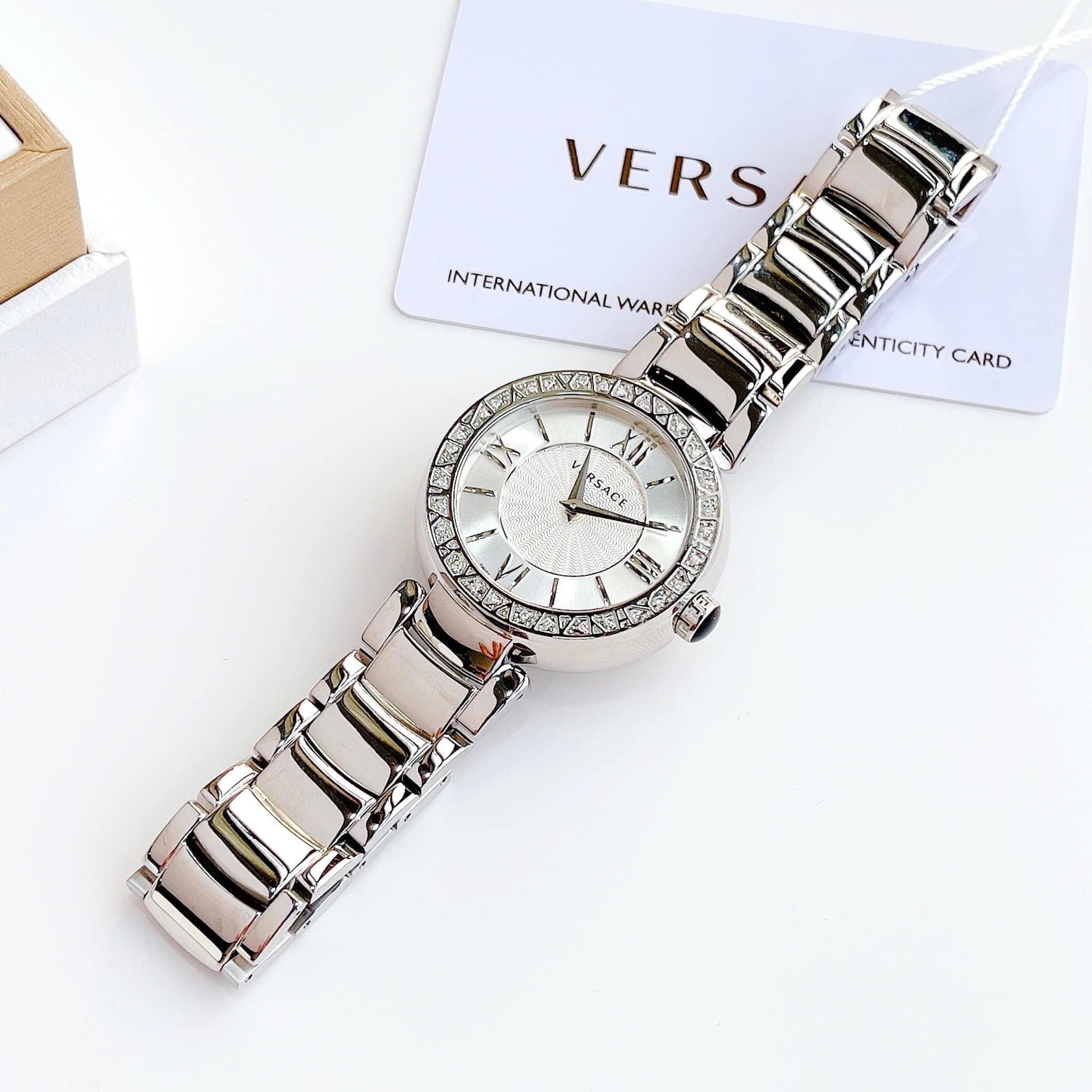 Ảnh 7 của (ĐỒNG HỒ NỮ) Versace Leda Silver Dial Stainless Steel Ladies Watch VNC210017 37mm