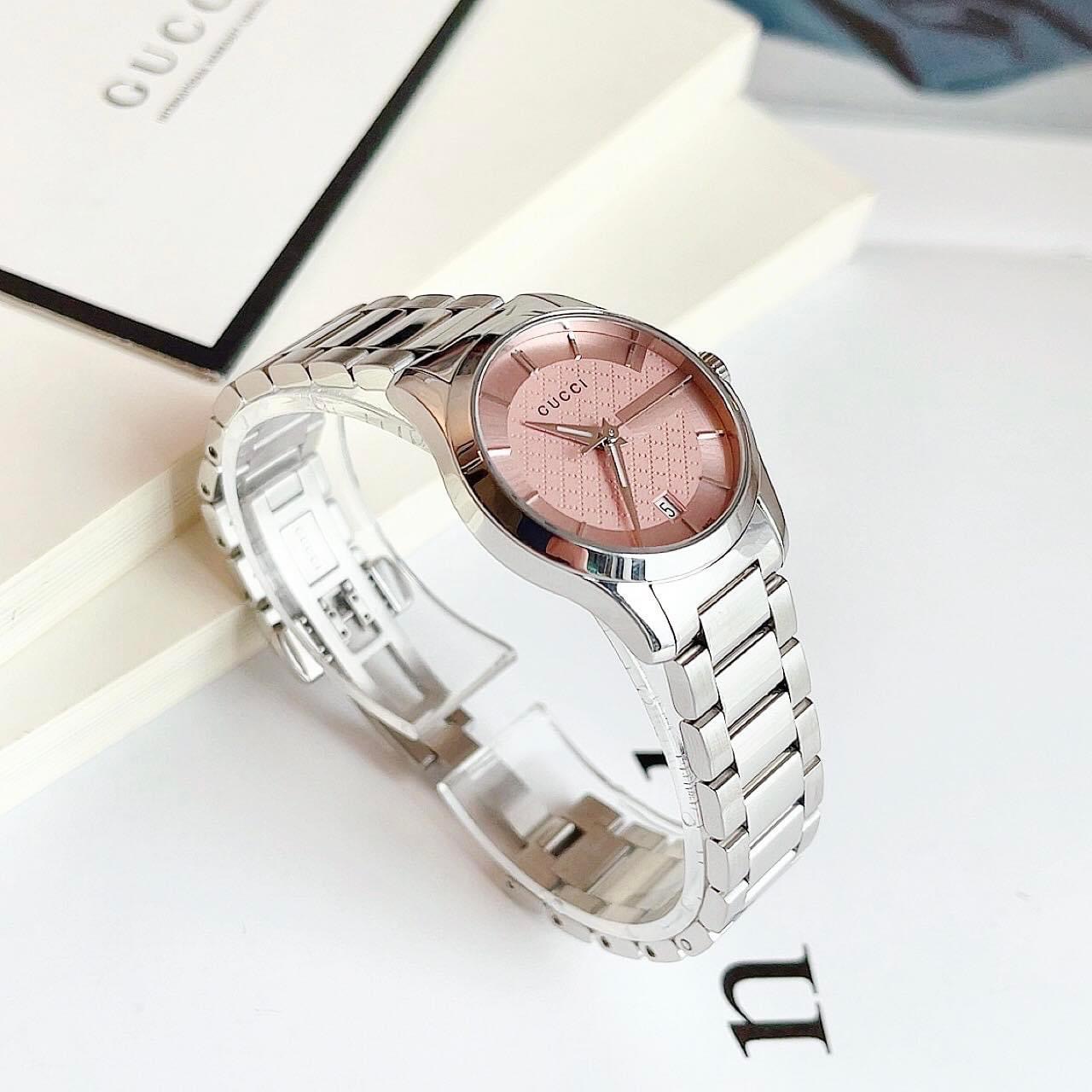 Ảnh 6 của (ĐỒNG HỒ NỮ) Gucci YA126524 G-Timeless Pink Watch 27mm