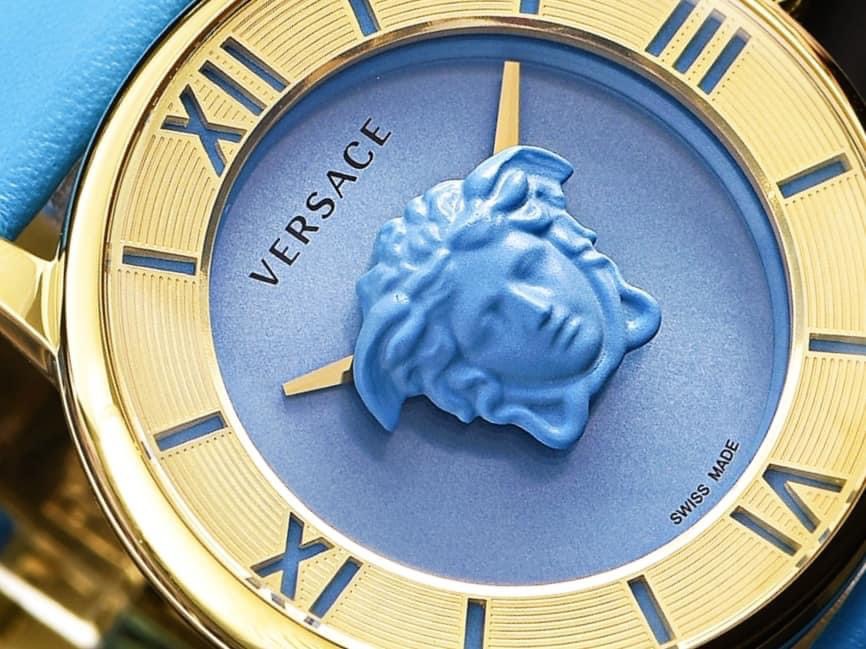 Ảnh 4 của (ĐỒNG HỒ NỮ) Versace VE2R00622 La Medusa gold light blue Leather Women's Watch 38mm