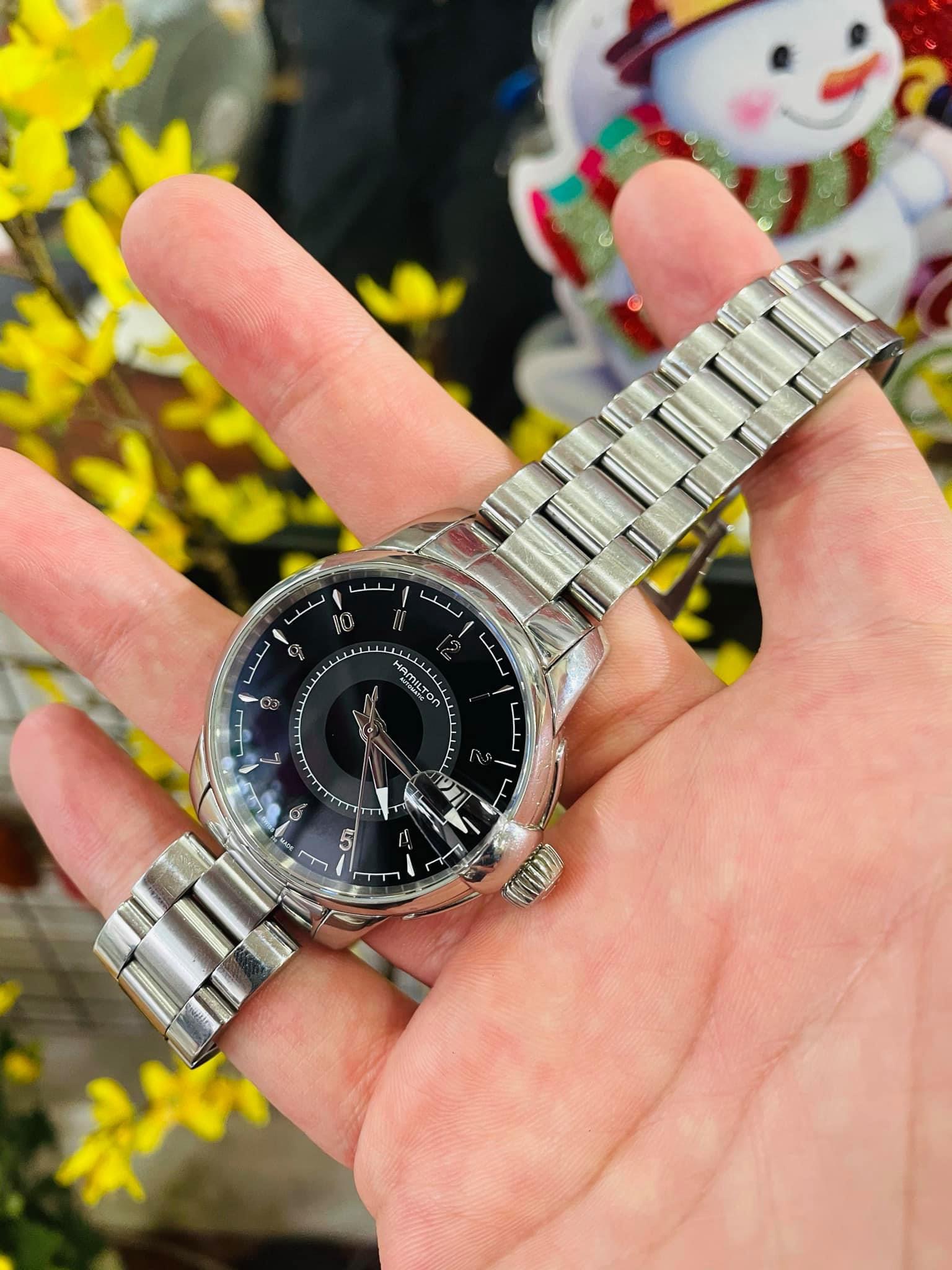 Ảnh 2 của [Deal Lướt] Hamilton Railroad Size 38mm Black Steel – H40415135
