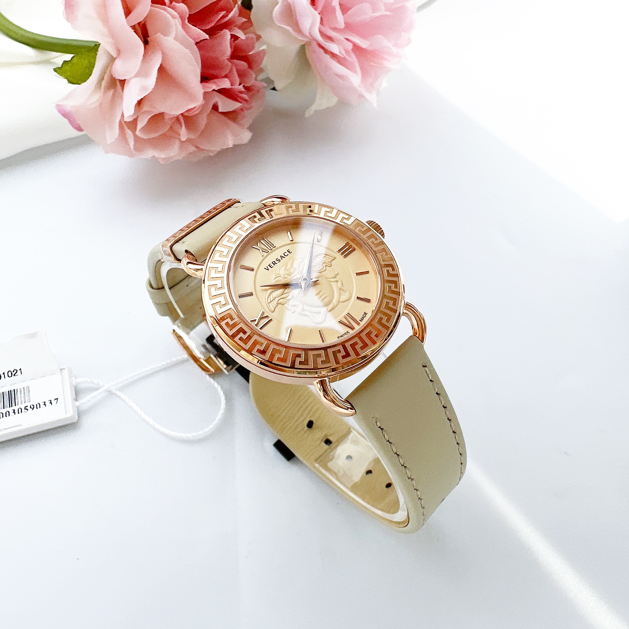 Ảnh 6 của (ĐỒNG HỒ NỮ) Versace Medusa Quartz Ivory Dial Ladies Watch VEPU01021 36MM