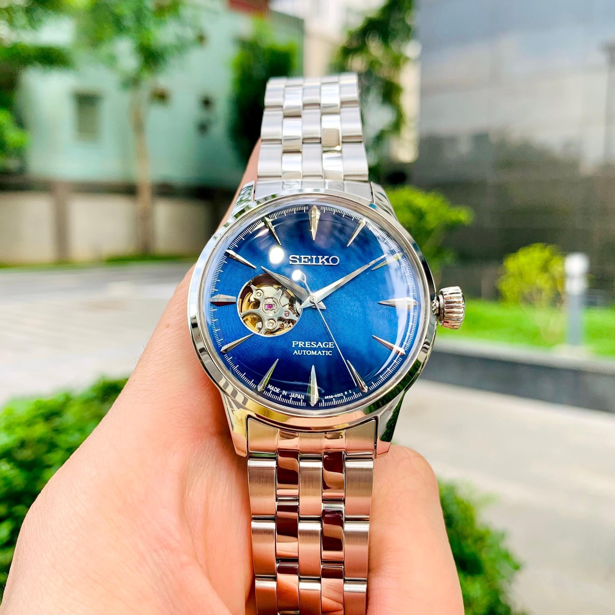 (ĐỒNG HỒ NAM) Seiko Presage Cocktail BLUE ACAPULCO Open Heart SSA439J1 Made In Japan- SARY199
