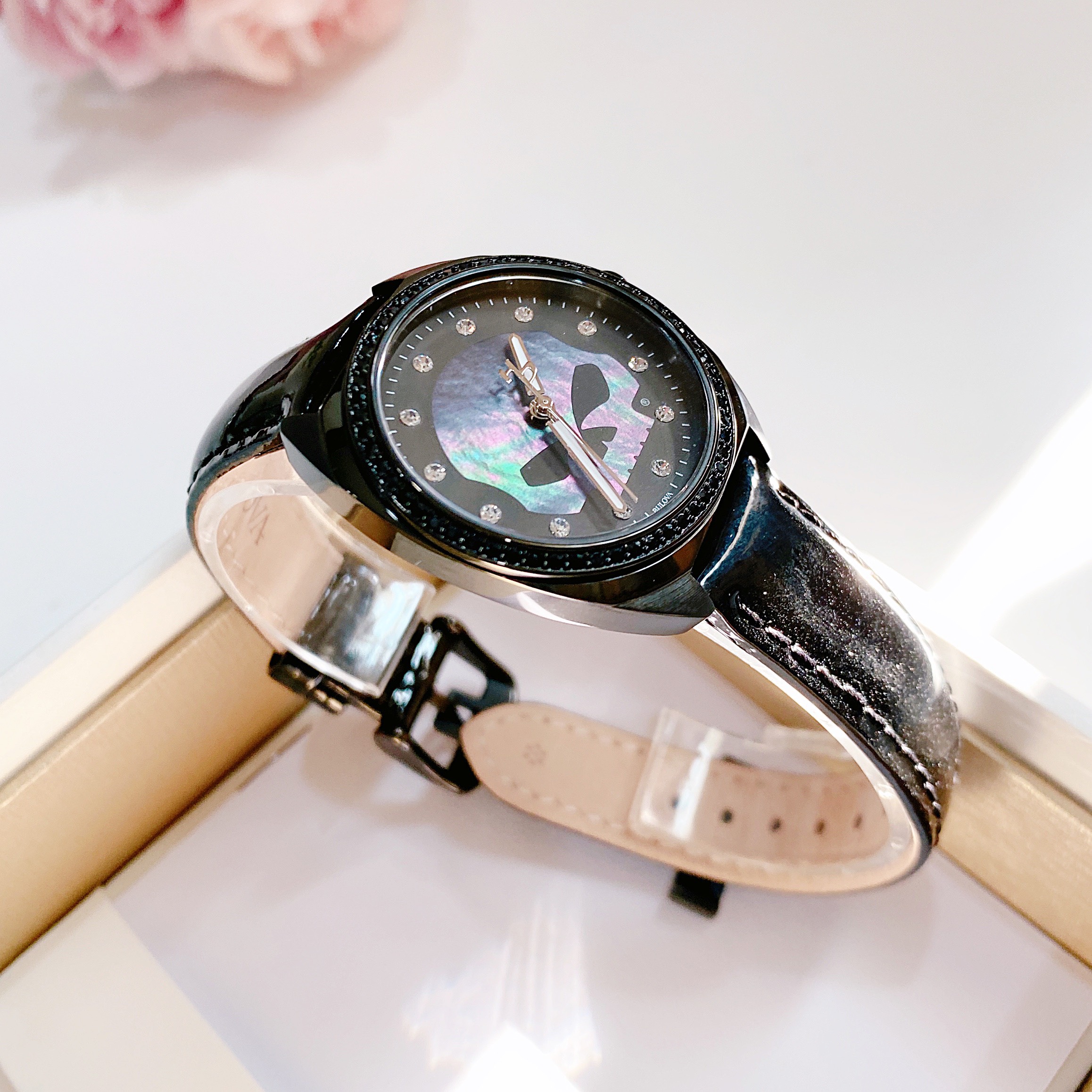 Ảnh 3 của (ĐỒNG HỒ NỮ) Bulova 78L125 Harley-Davidson Willie G Skull Logo Watch 26mm