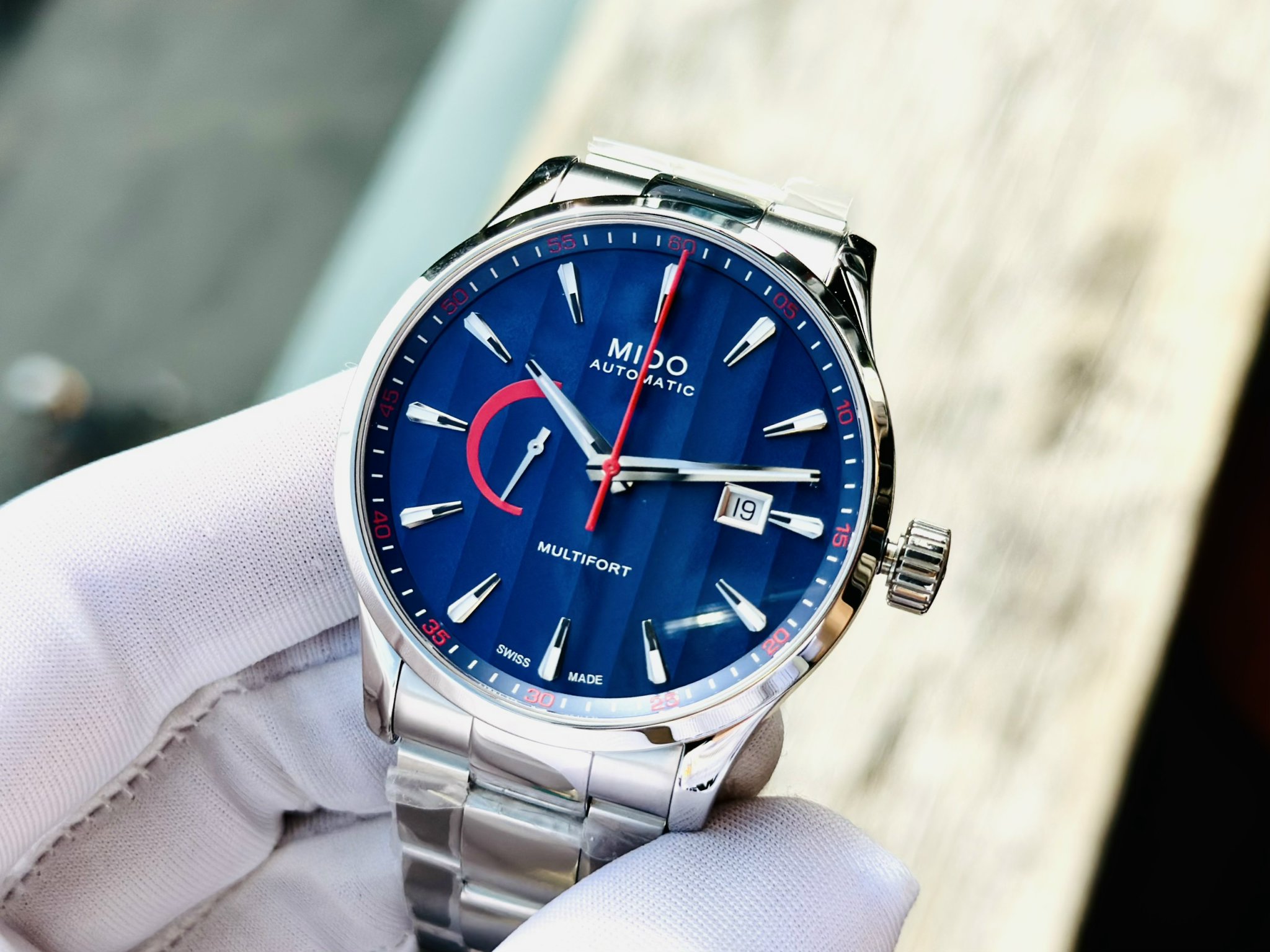 (ĐỒNG HỒ NAM) Mido Automatic M038.424.11.041.00 M0384241104100 Multifort Power Reserve Blue 42mm