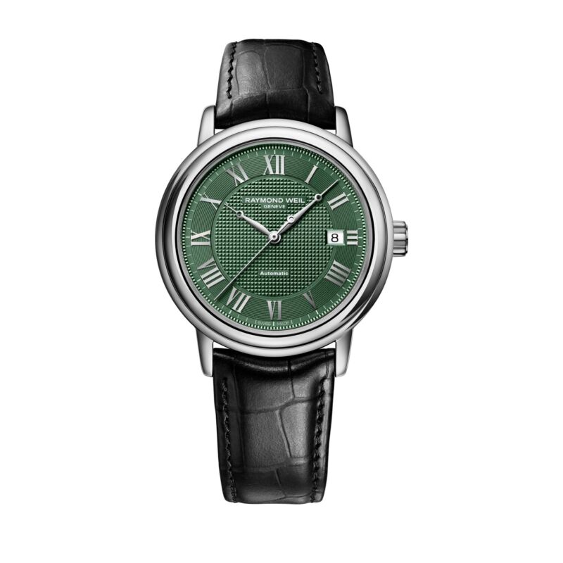 (ĐỒNG HỒ NAM) (New) Raymond Weil 2837-STC-00520 Men Maestro Green Automatic Watch