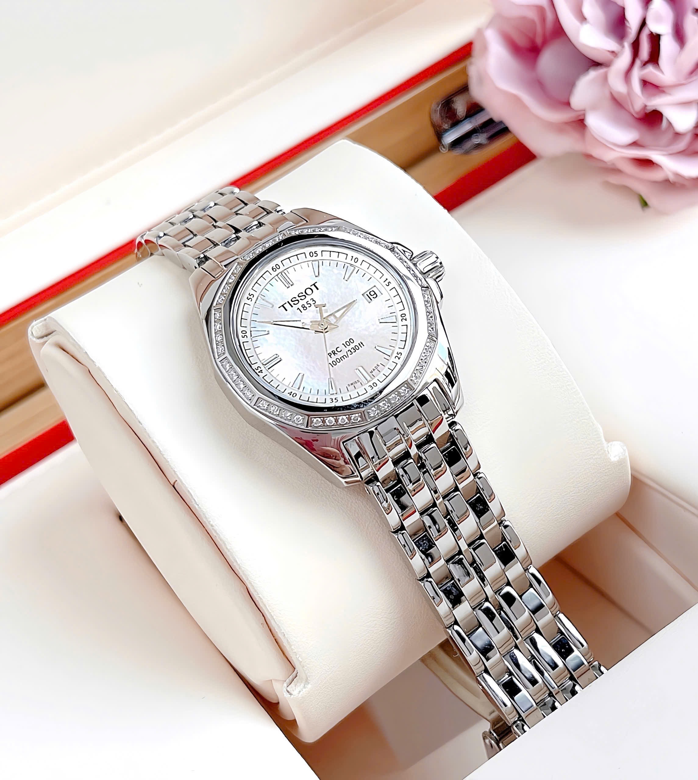 (ĐỒNG HỒ NỮ) Tissot T-Sport White Mother of Pearl Women's Watch - T22.1.181.21