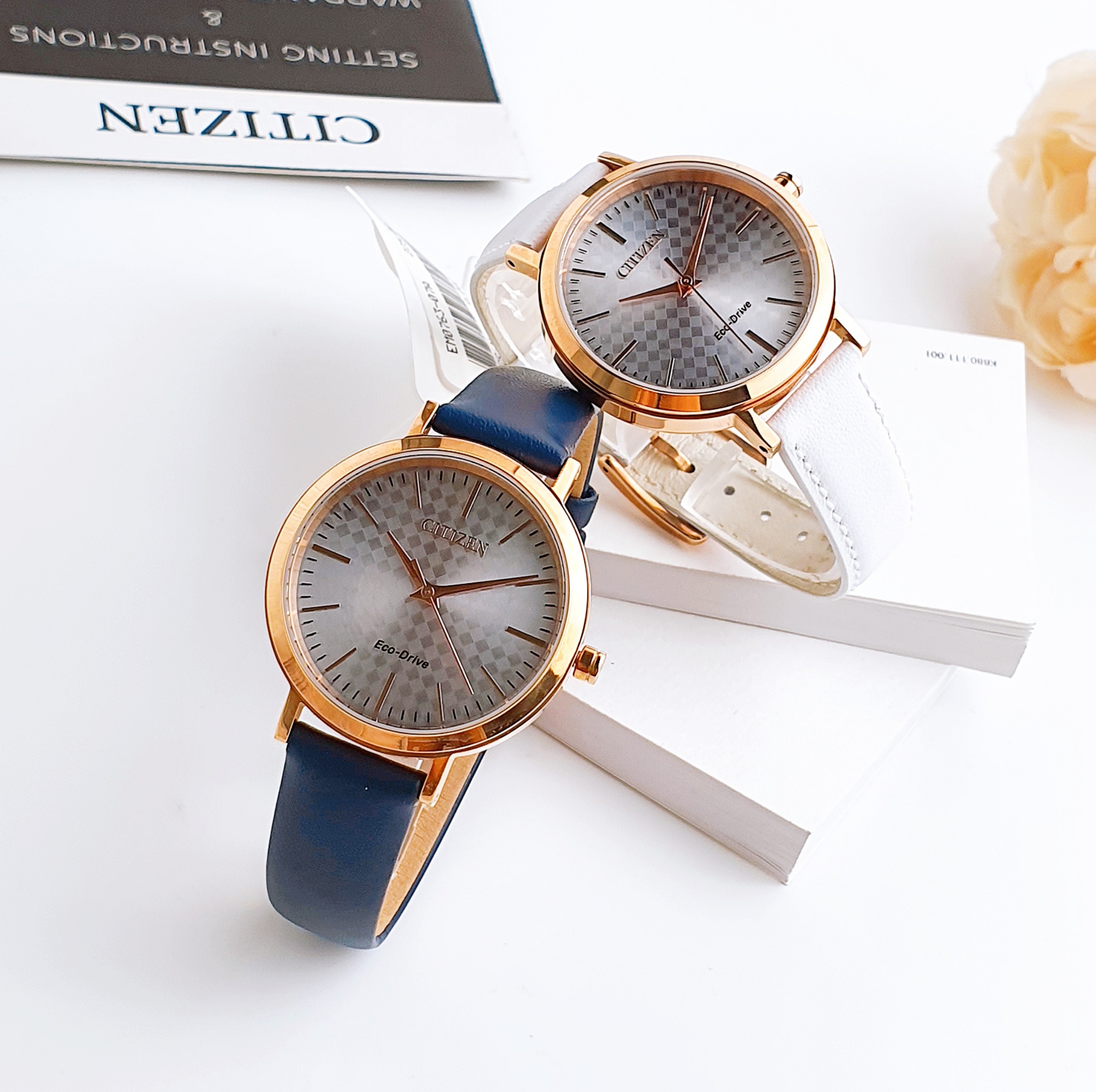 Ảnh 4 của (ĐỒNG HỒ NỮ) Citizen LTR Drive Watch EM0763-07A (Mix kèm dây da trắng) 36mm