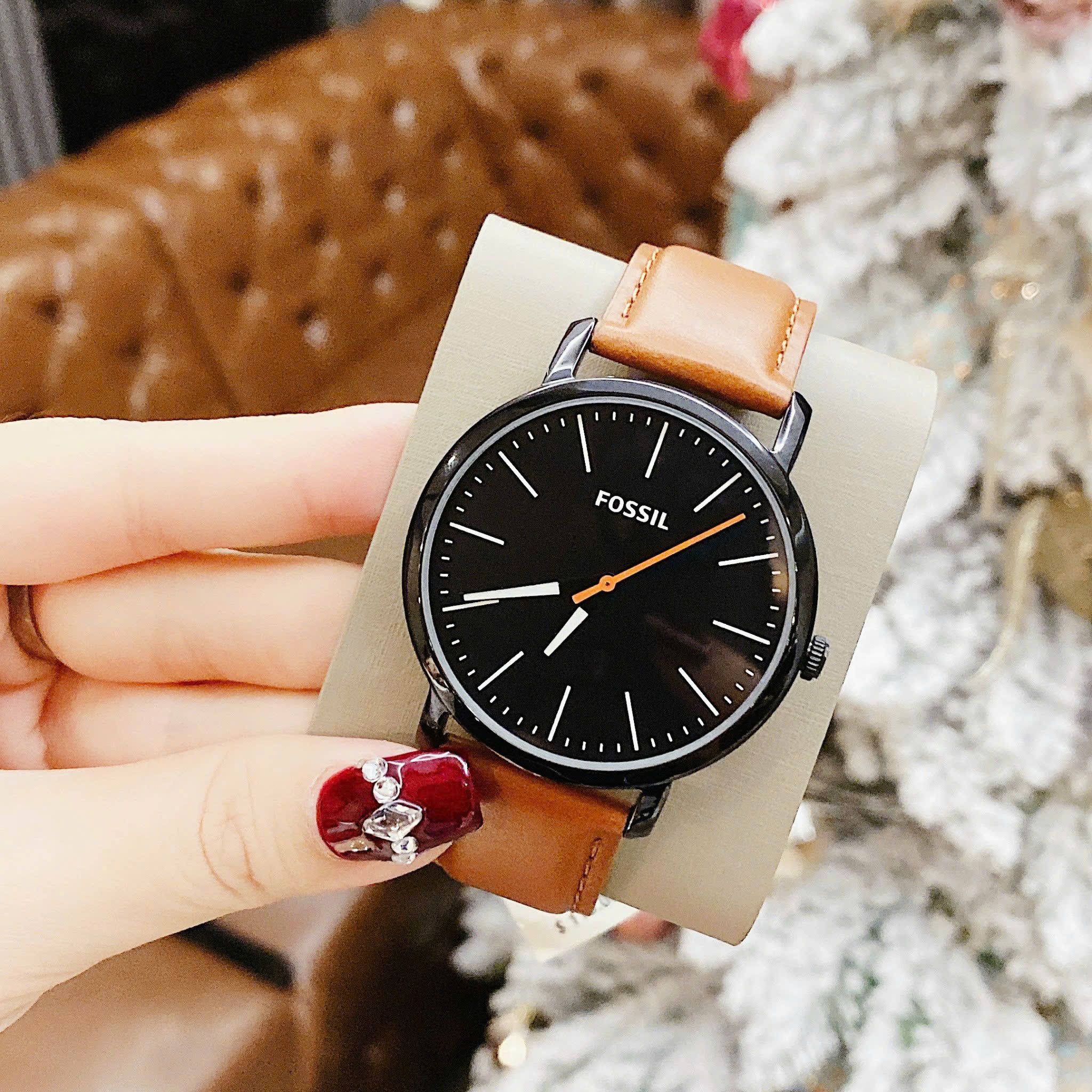 Ảnh 4 của (ĐỒNG HỒ Nam) Fossil Quartz BQ2310IE Leather Three-Hand Brown Leather
