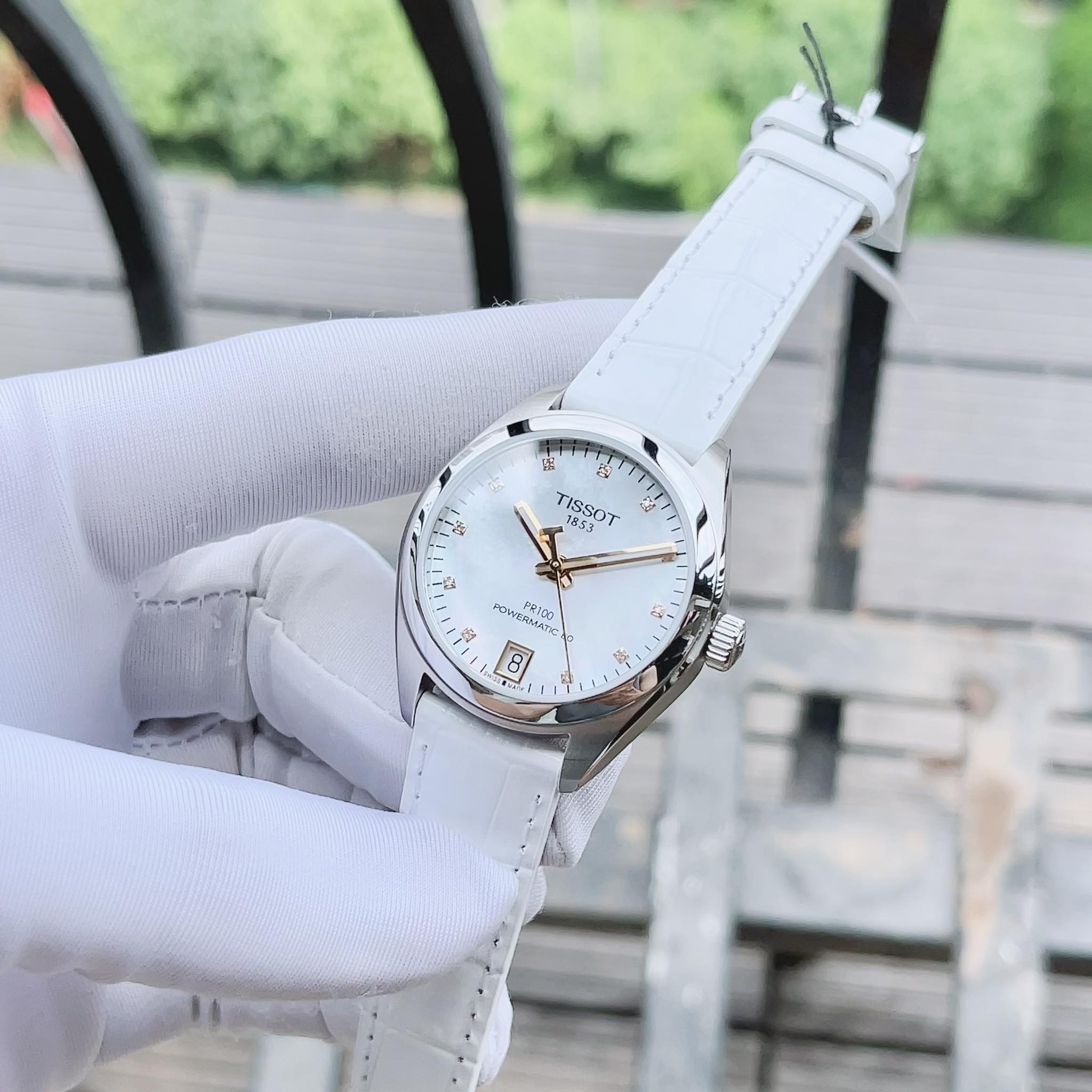 Ảnh 3 của (ĐỒNG HỒ NỮ) Tissot PR 100 Automatic Diamond White MOP Dial Ladies Watch T101.207.16.116.01 (T1012071611601 ) 33mm