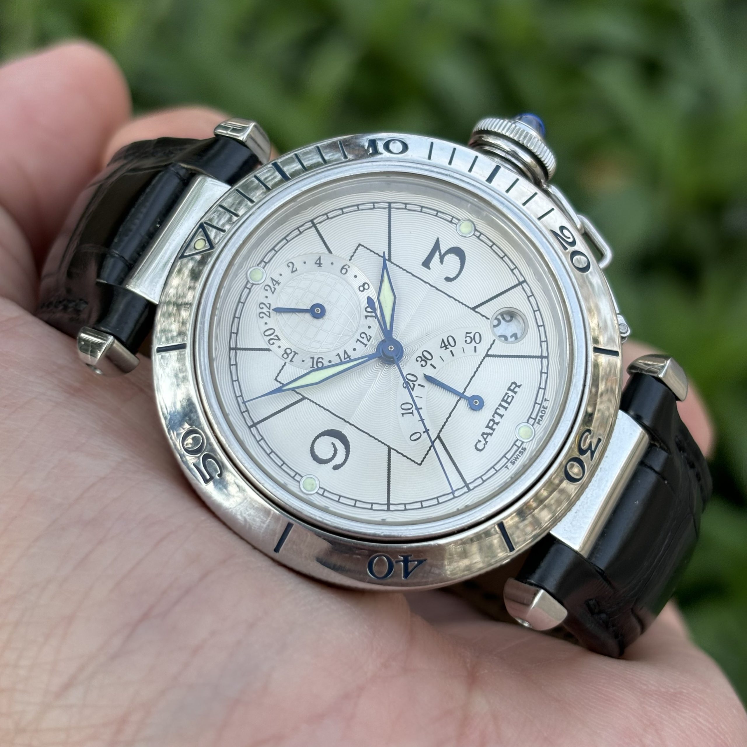 Ảnh 3 của (DEAL LƯỚT) (ĐỒNG HỒ NAM) Cartier Pasha GMT Power Reserve ref. 2388