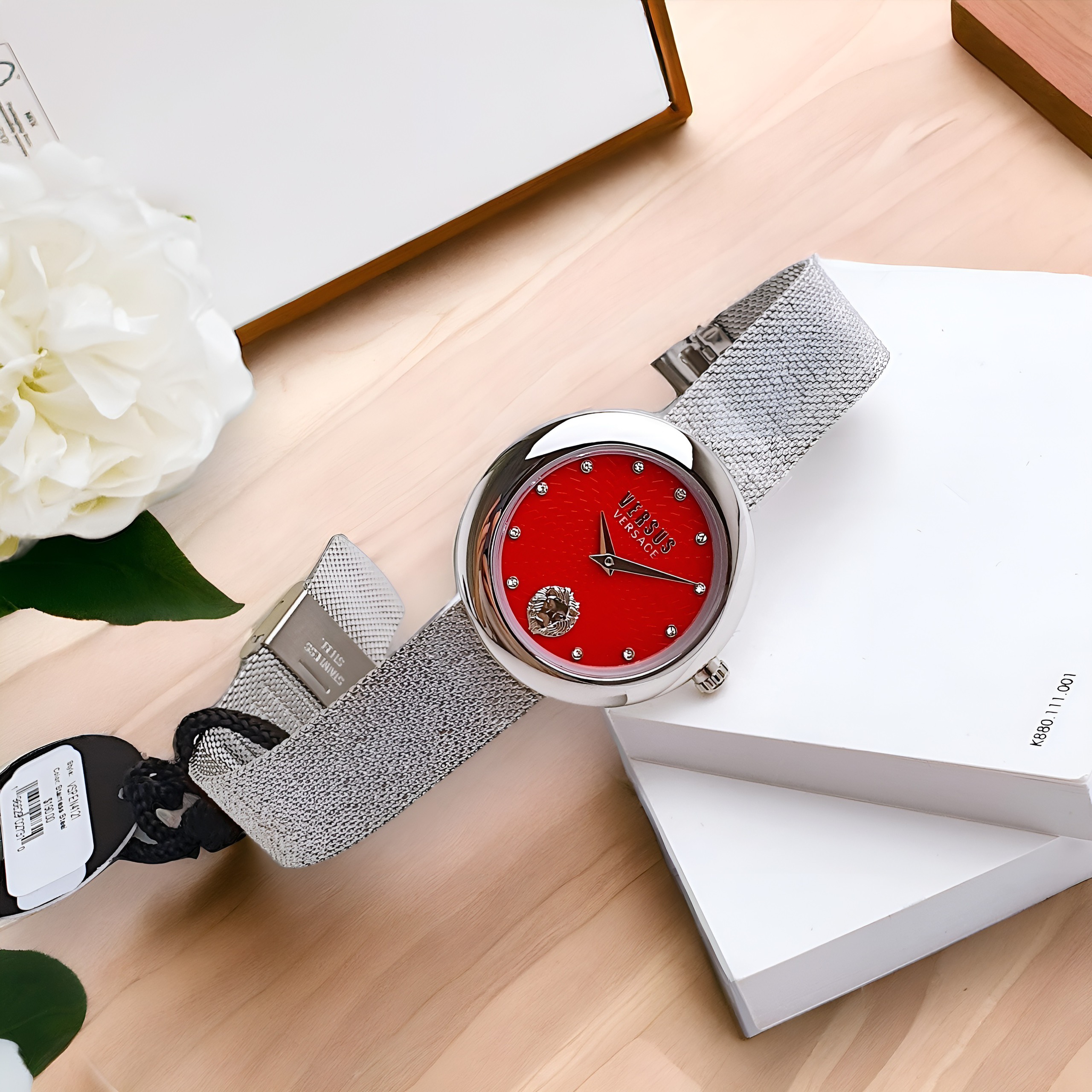 Ảnh 5 của (ĐỒNG HỒ NỮ) VERSUS BY VERSACE LEA VSPEN4121 QUARTZ SILVER TONE DÂY MESH 35mm