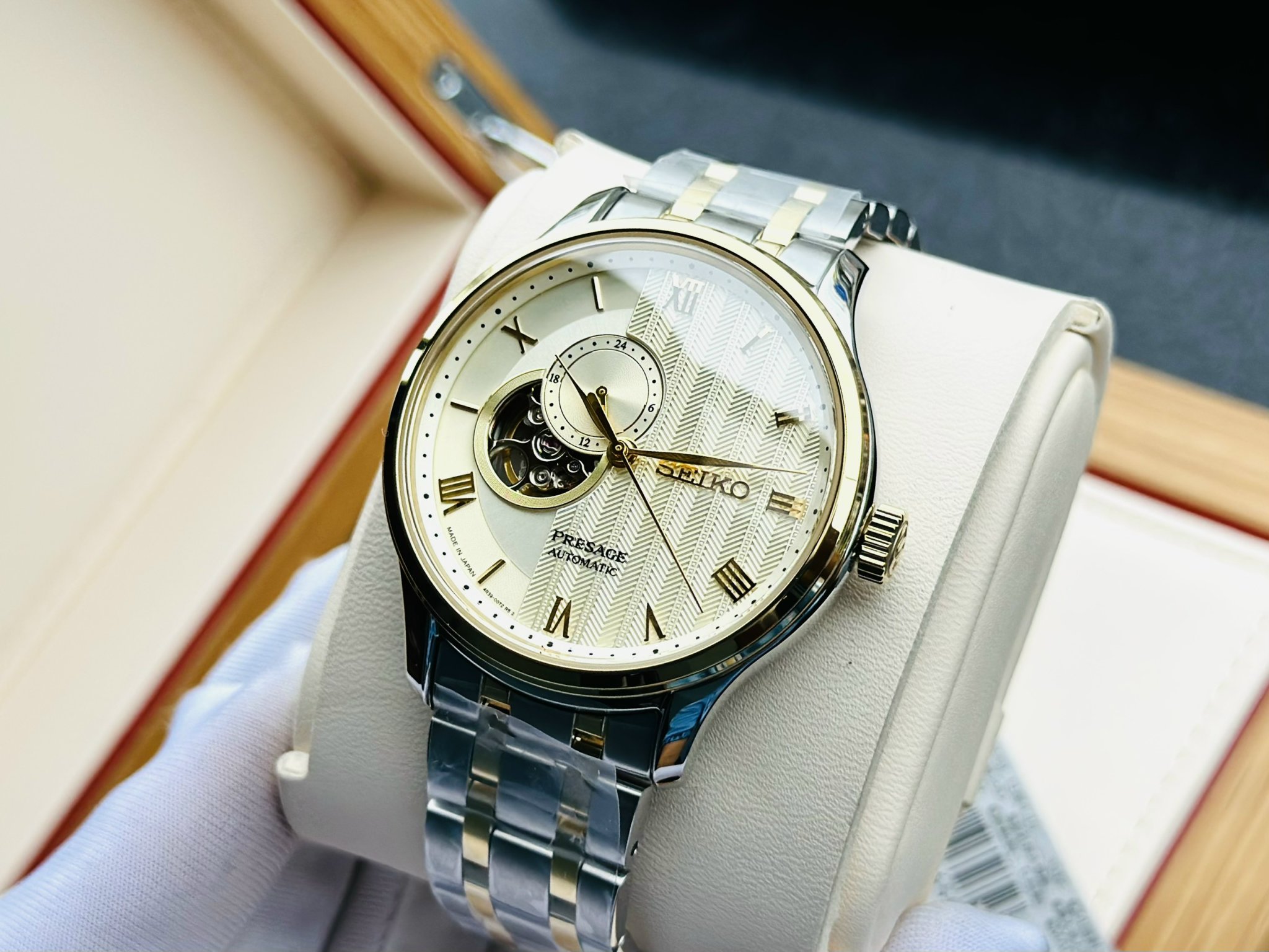 (ĐỒNG HỒ NAM) Seiko Automatic SARY238 Presage Janpanese Garden Sand Ripples