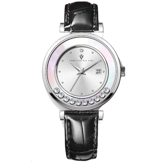 (ĐỒNG HỒ NỮ) CHRISTIAN VAN SANT Bria Quartz Silver Dial Ladies Watch CV3810 40MM