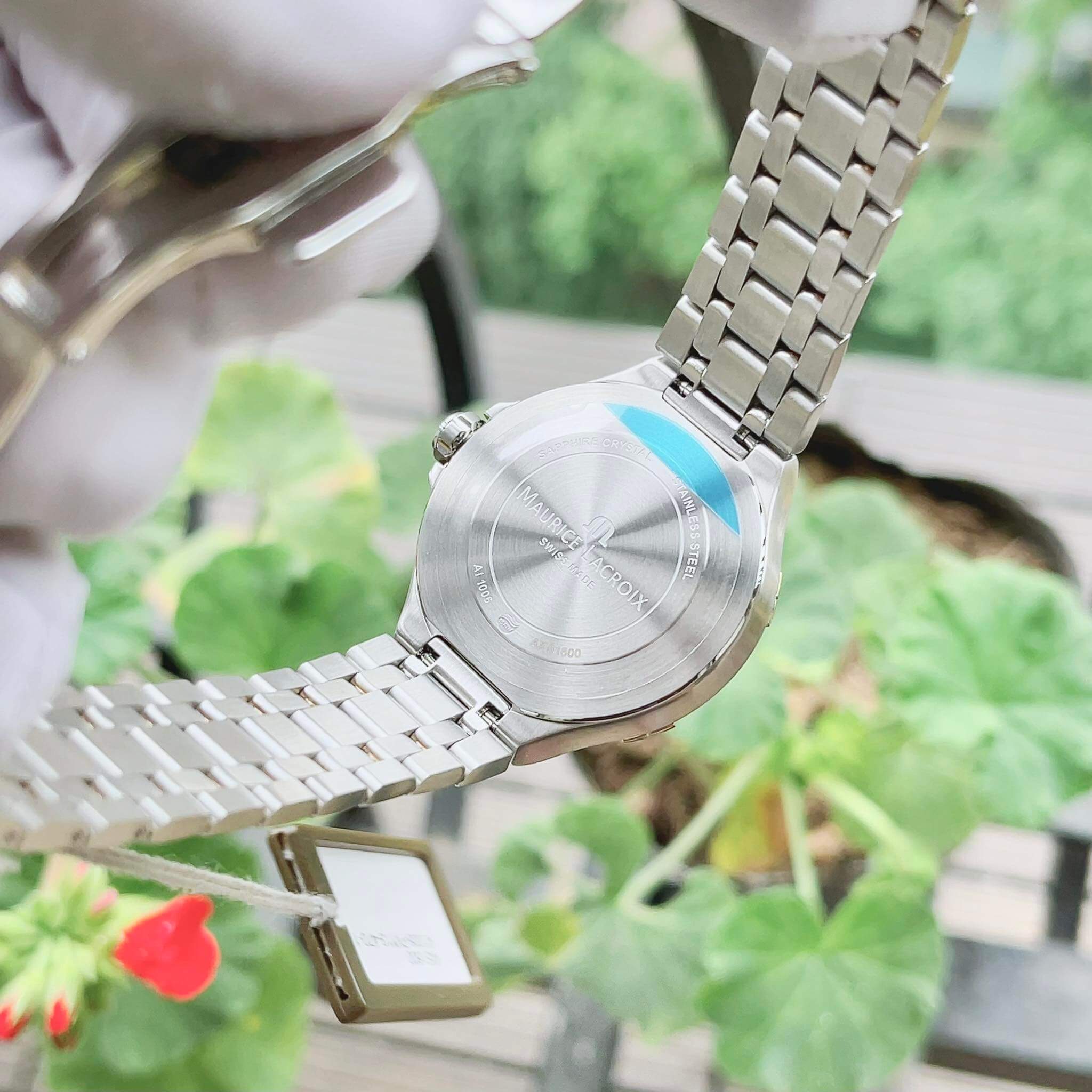 Ảnh 5 của ĐỒNG HỒ NỮ Maurice Lacroix AIKON Diamond Watch two tone blue AI1006-PVY13-470-1 (AI1006PVY134701 ) 35mm