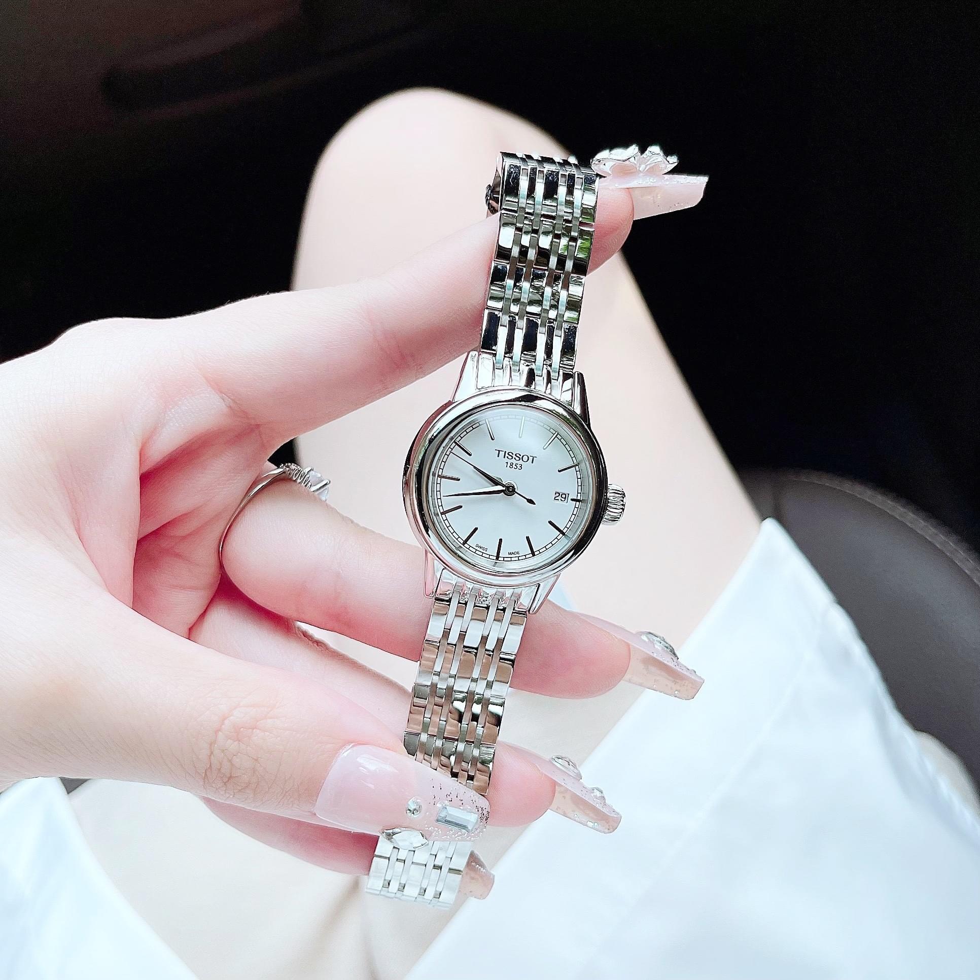 Ảnh 3 của (ĐỒNG HỒ NỮ) Tissot Quartz T085.210.11.011.00  Carson White Dials Stainless Steel Watch ( T0852101101100 ) 29mm