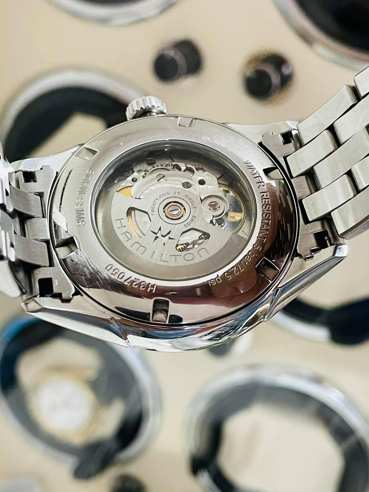 Ảnh 9 của [LƯỚT] Hamilton Jazzmaster Open Heart Blue 42mm H32705141 fullbox đẹp Nam Tính- Xanh hút mắt