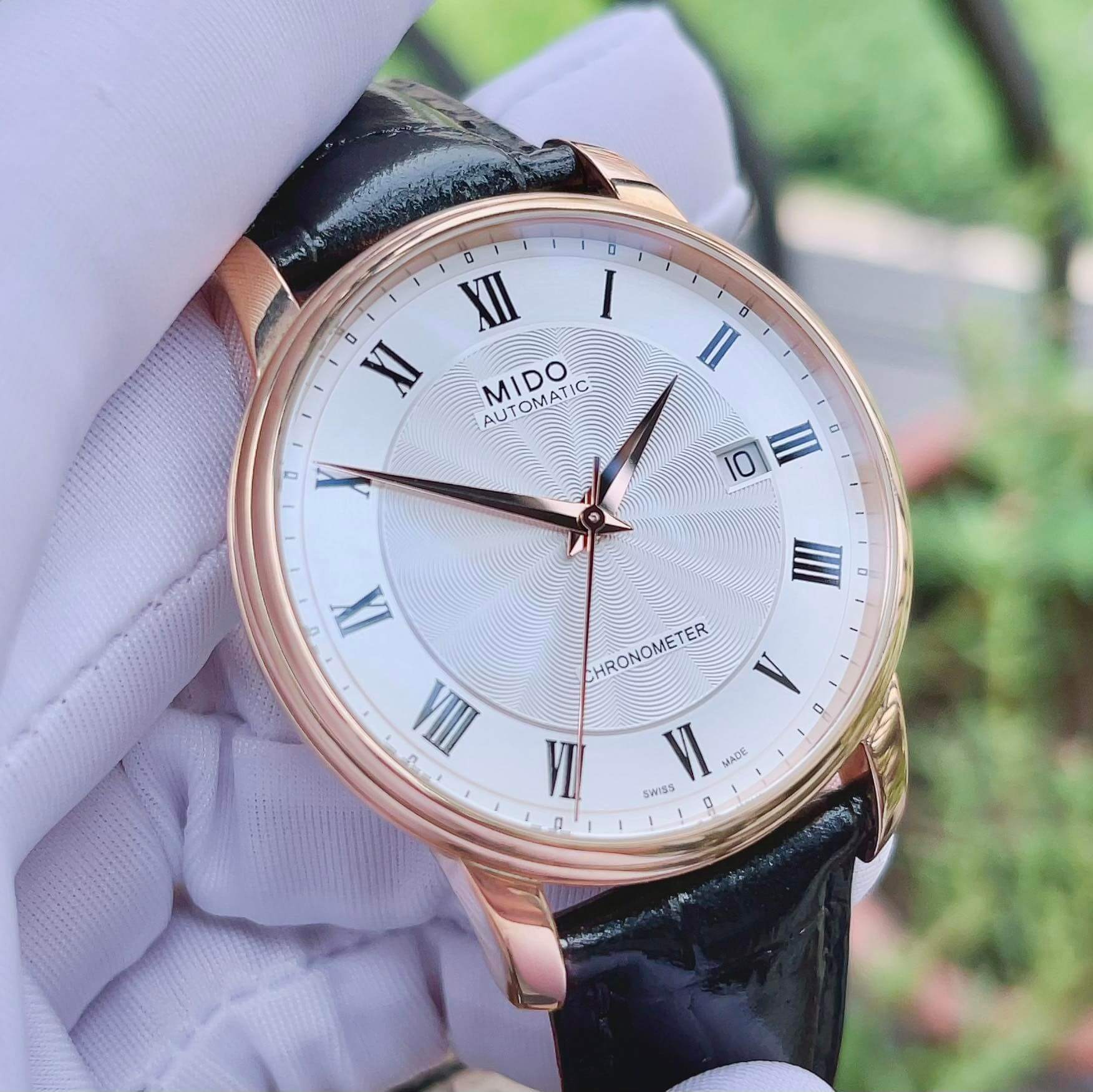 (ĐỒNG HỒ NAM) Mido Baroncelli III Automatic M901.408.76.033.20 ( M9014087603320 ) vàng khối 18K