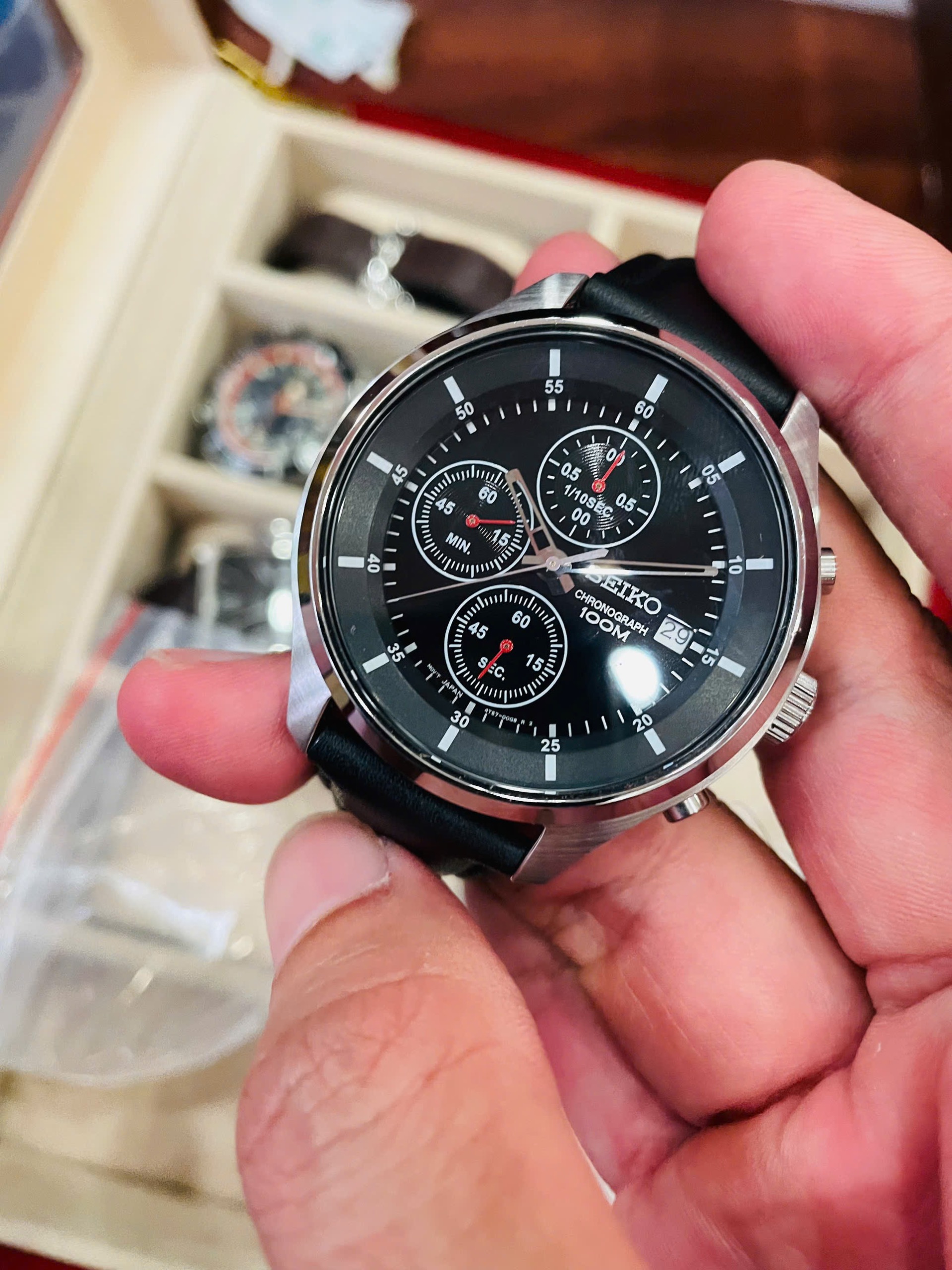 (ĐỒNG HỒ NAM) Seiko Quartz SKS539P2 ( SKS539 ) Chronograph 42mm