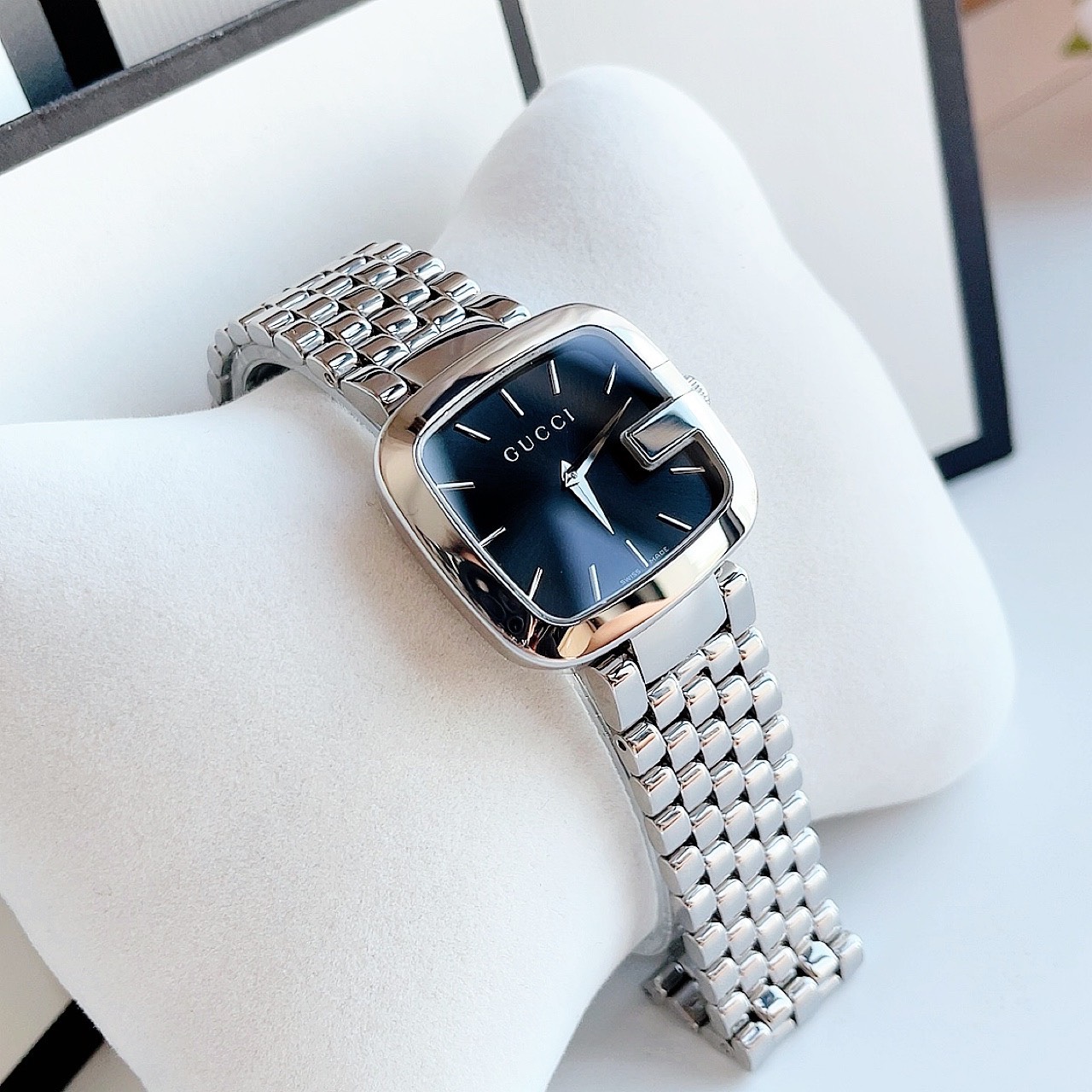 Ảnh 4 của (ĐỒNG HỒ NỮ) GUCCI G-Gucci YA125416 Stainless Steel Bracelet Ladies Watch, 32x 30mm