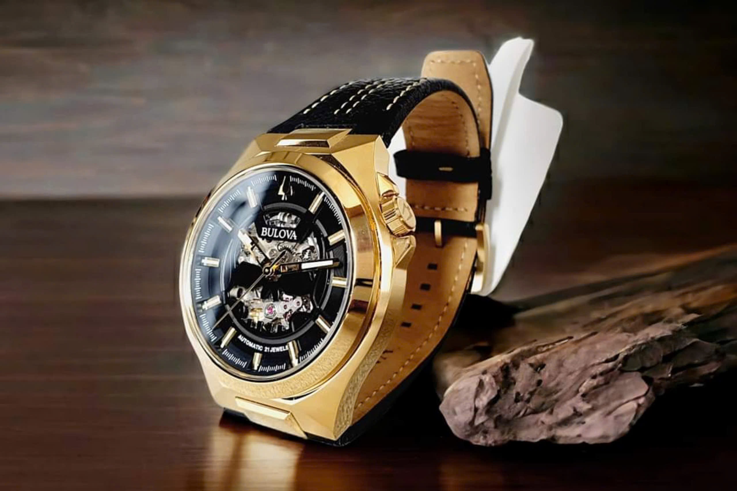 Ảnh 2 của ( ĐỒNG HỒ NAM)  BULOVA Maquina Automatic Men's Leather Watch 97A148