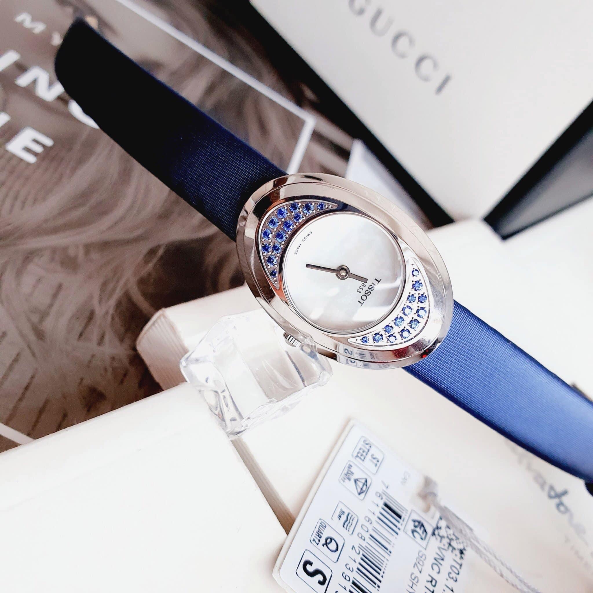 Ảnh 4 của (ĐỒNG HỒ NỮ) Tissot T-Trend T03.1.235.80 (T03123580 ) Blue Sapphire Watch 30mm