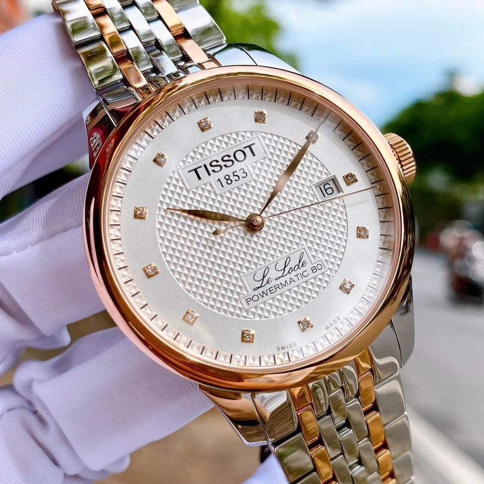 (ĐỒNG HỒ NAM) (New) Tissot Le Locle Diamond DemiRose - T006.407.22.036.01 ( T0064072203601 ) 39.3mm
