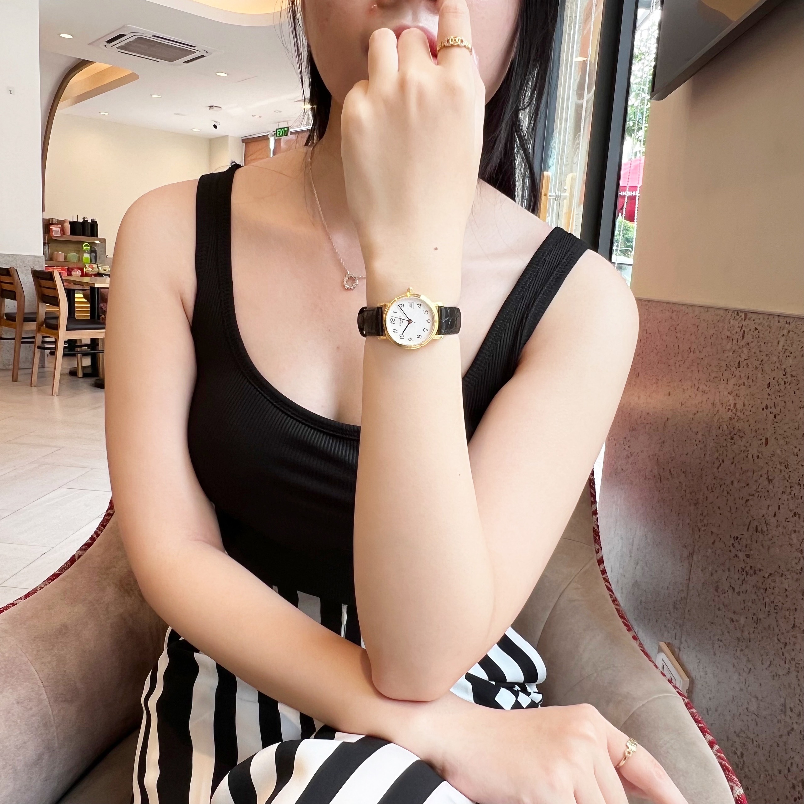 Ảnh 4 của (ĐỒNG HỒ NỮ) TISSOT Desire Gold PVD Ladies Watch  (T52512112 )T52.5.121.12