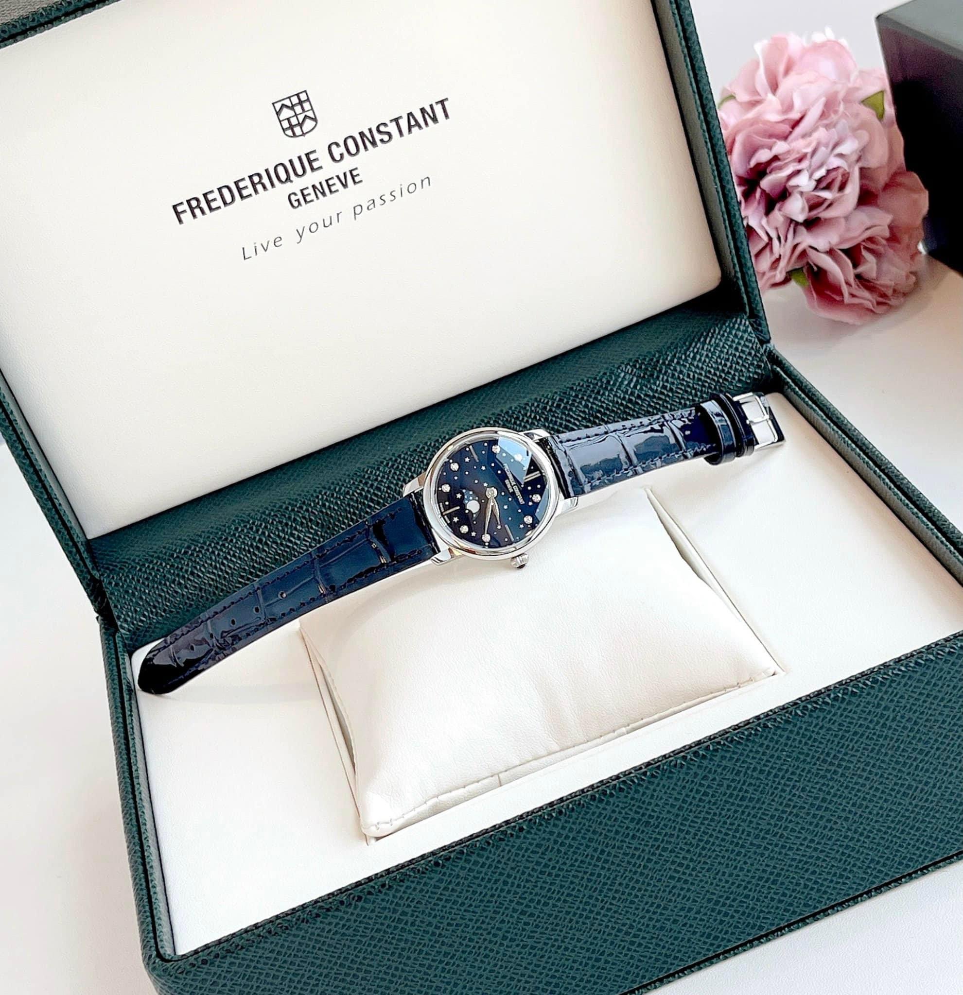 Ảnh 2 của [NEW] (ĐỒNG HỒ NỮ) Frederique Constant FC-206NSD1S6 (FC206NSD1S6) (206NSD1S6) Slimline Moonphase Blue Dial Ladies Watch
