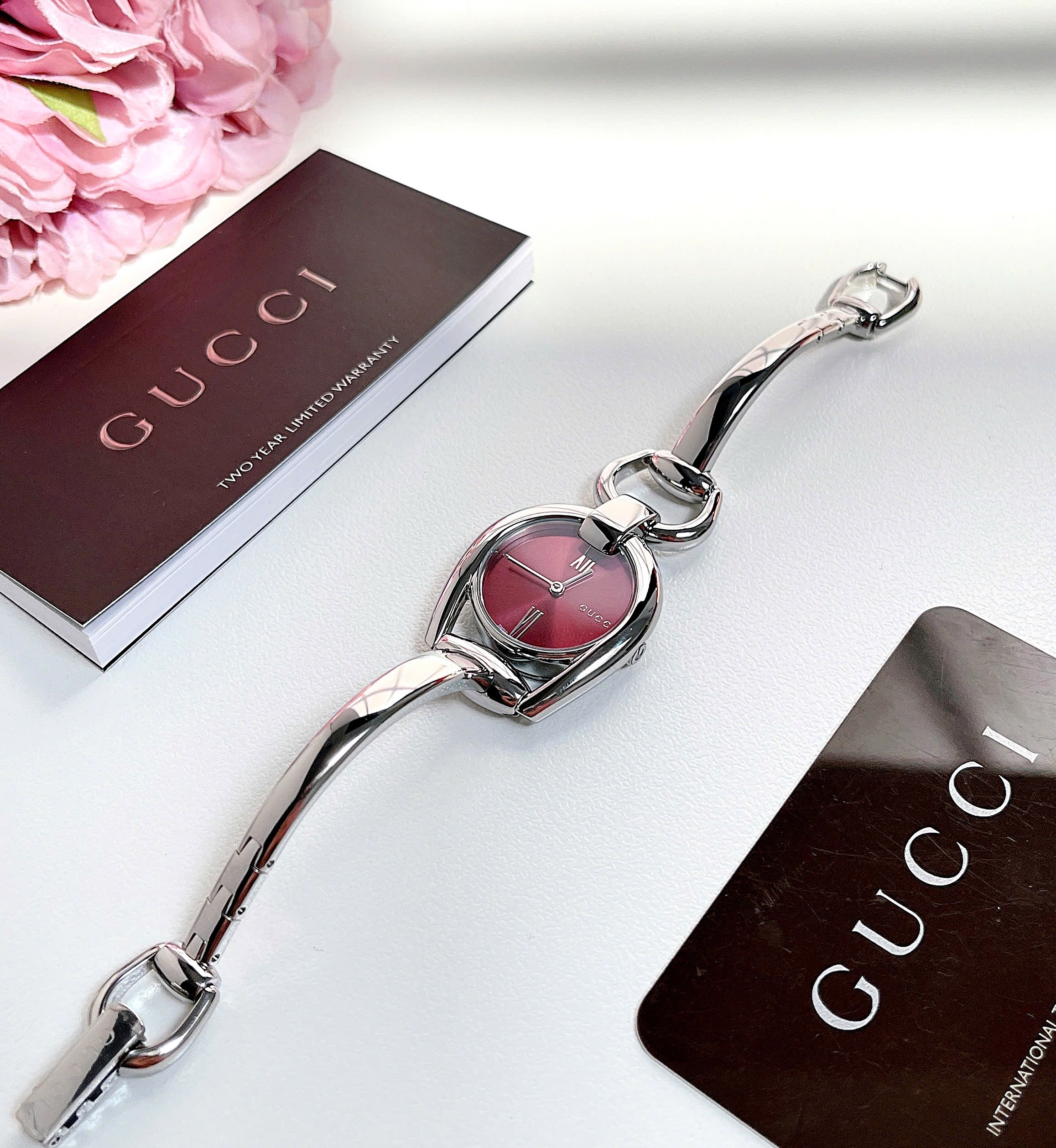 Ảnh 3 của (ĐỒNG HỒ NỮ) GUCCI HORSEBIT COLLECTION RED YA139502