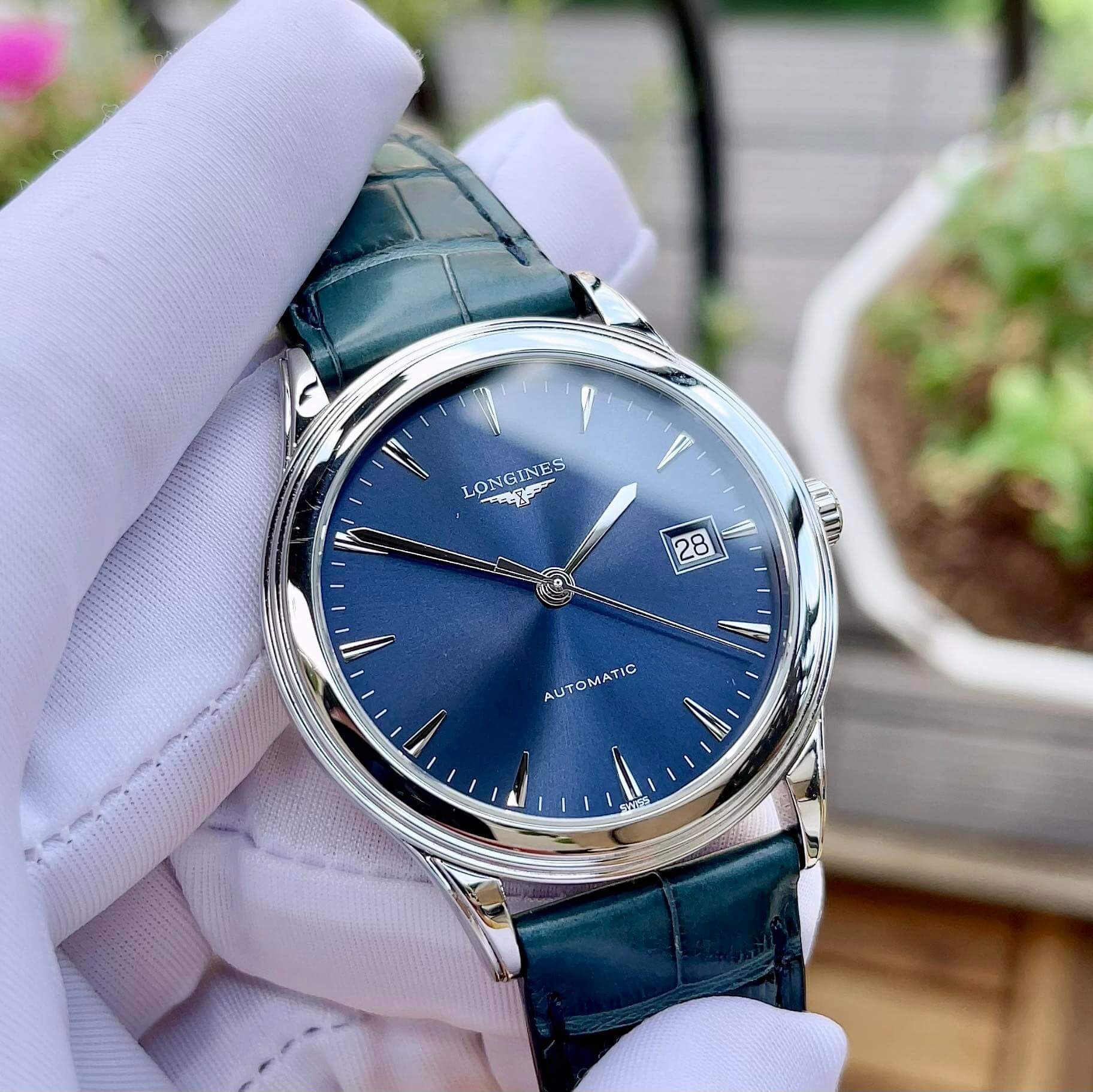 ĐỒNG HỒ NAM (New) Longines Flagship Automatic Blue L4.974.4.92.2 L49744922 38.5MM