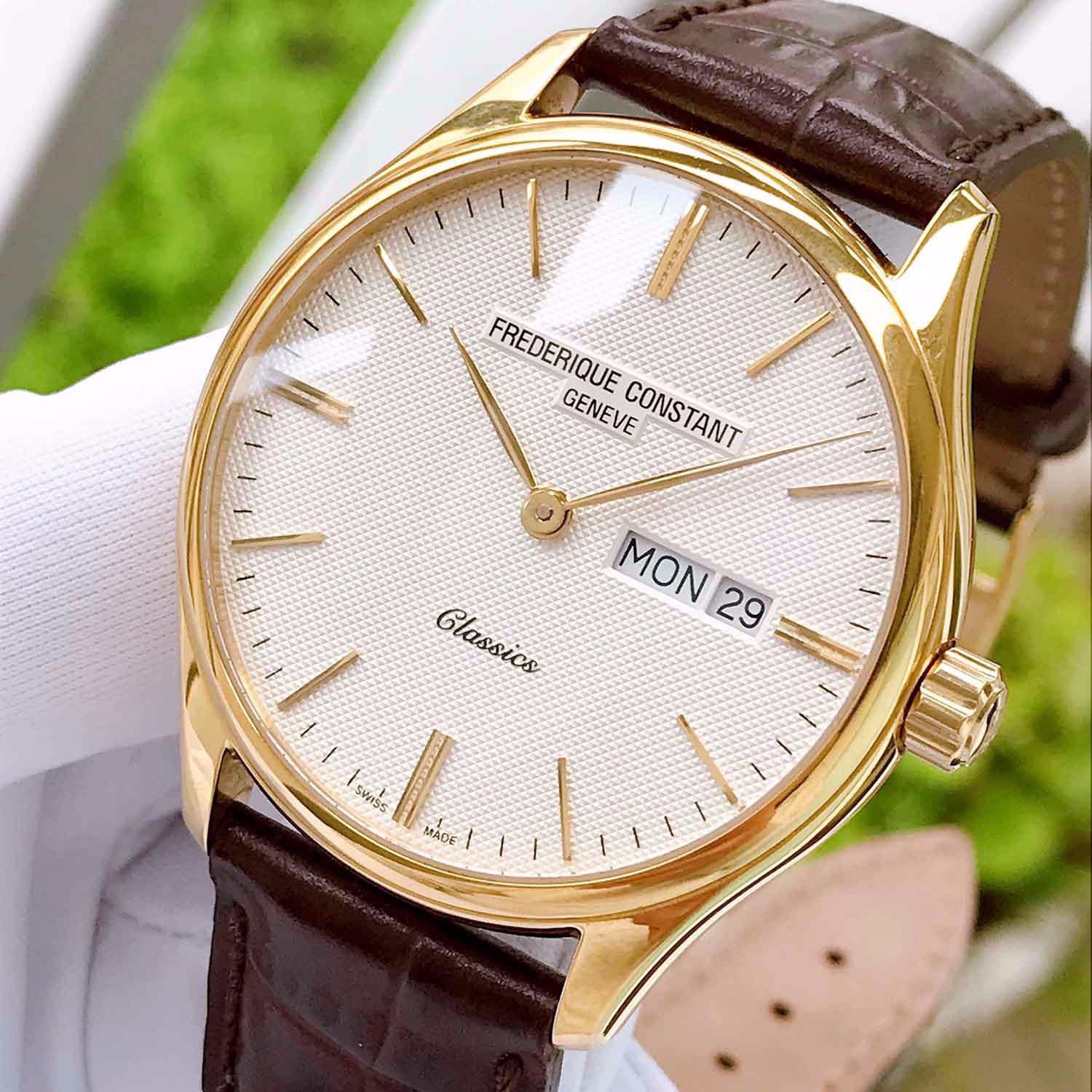Ảnh 4 của (ĐỒNG HỒ NAM) (New) Frederique Constant Classic Daydate Quartz FC-225ST5B5 ( FC225ST5B5 ) ( 225ST5B5 ) 40mm